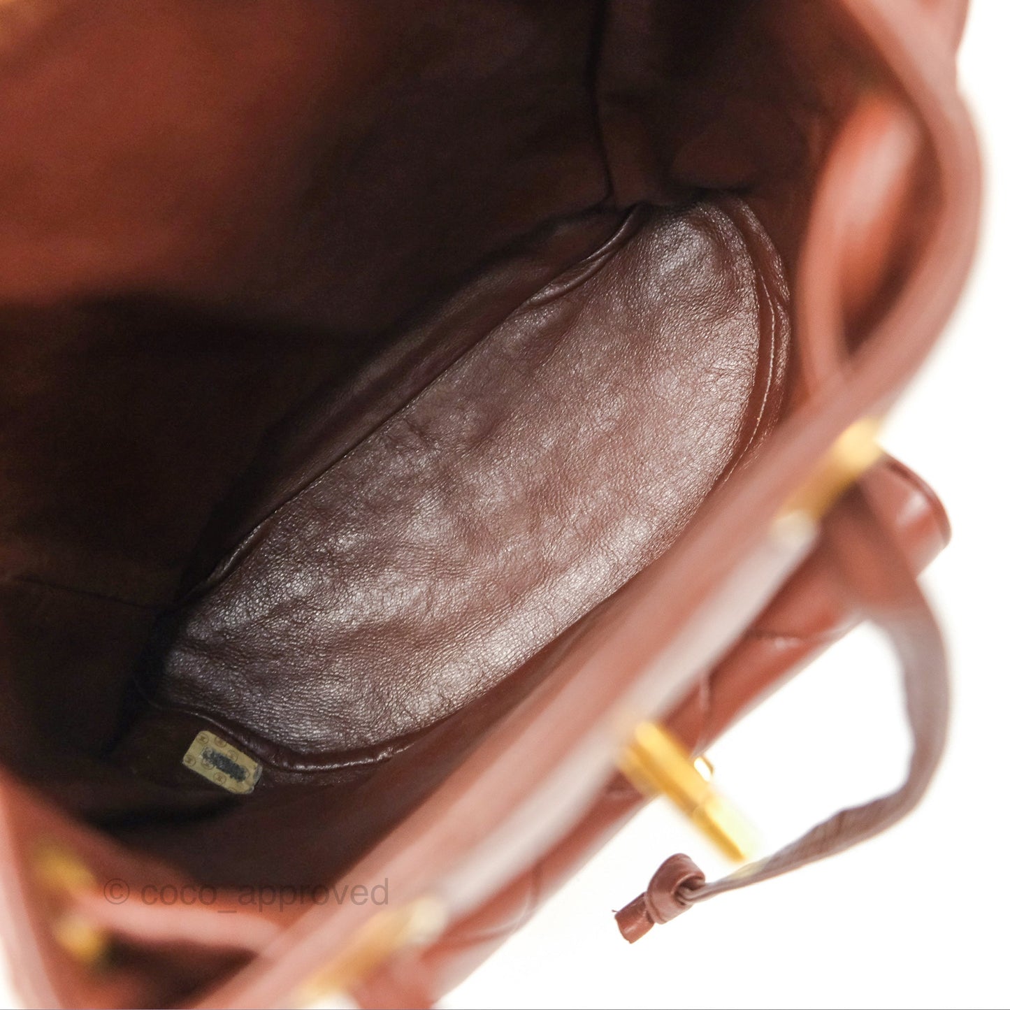 Chanel Vintage CC Duma Backpack Brown Lambskin 24K Gold Hardware