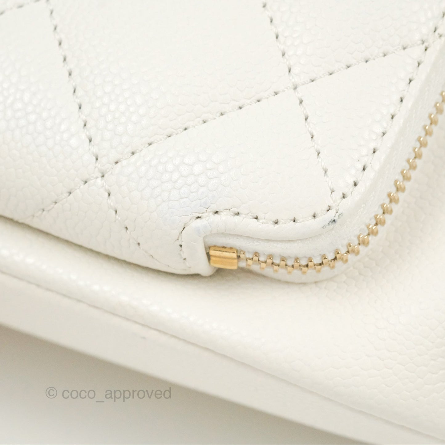 Chanel Mini Business Affinity Backpack White Caviar Gold Hardware 22B