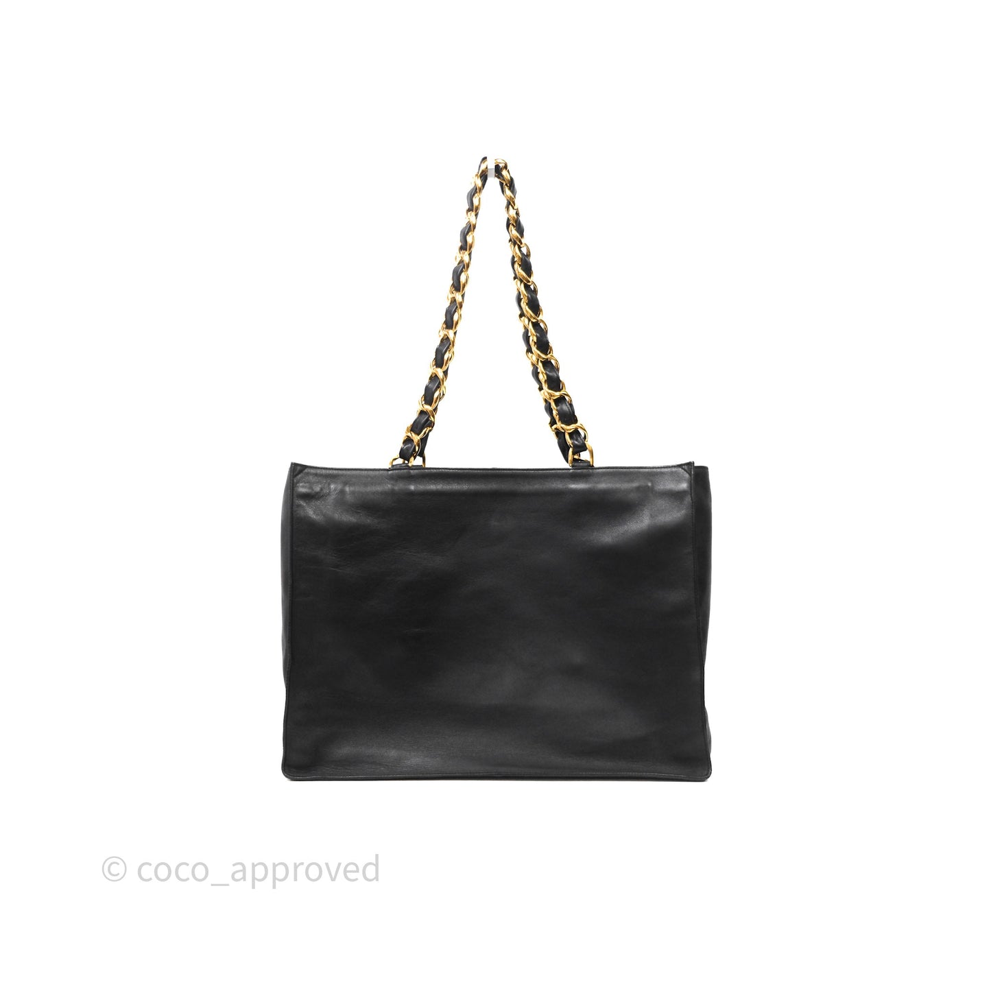 Chanel Vintage Shoulder Bag Black Calfskin Gold Hardware