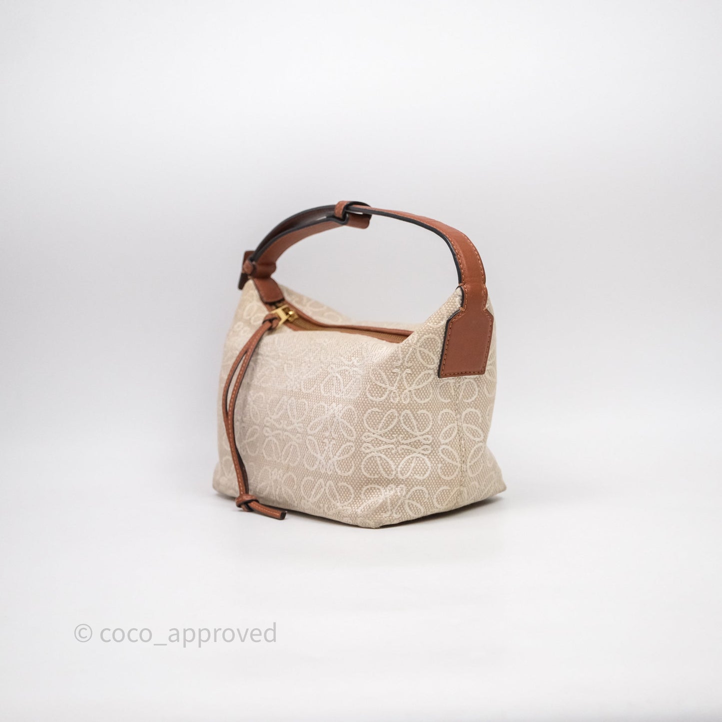 Loewe Top Handle Cubi Bag Anagram Jacquard