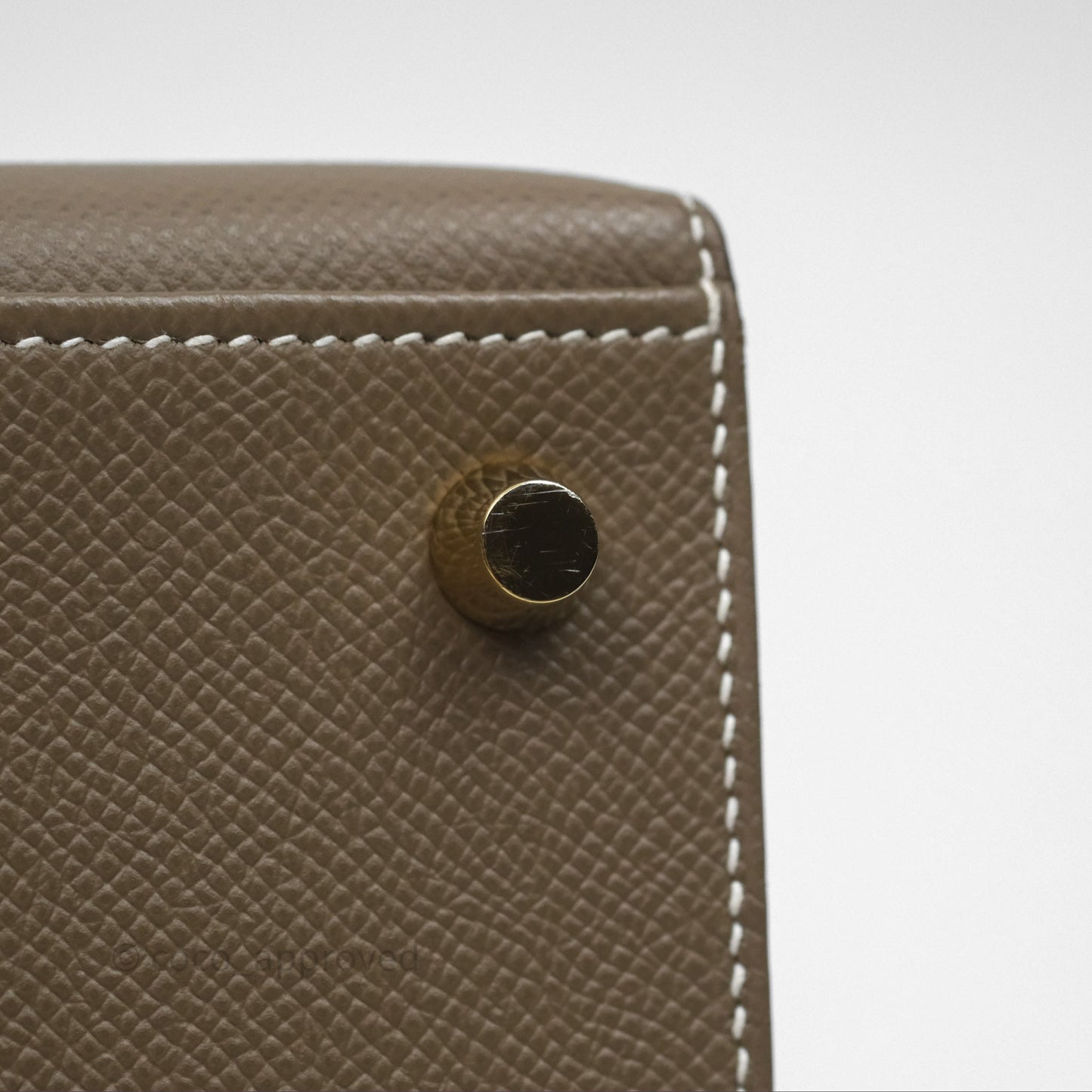 Hermès Kelly 25 Sellier Etoupe Epsom Gold Hardware