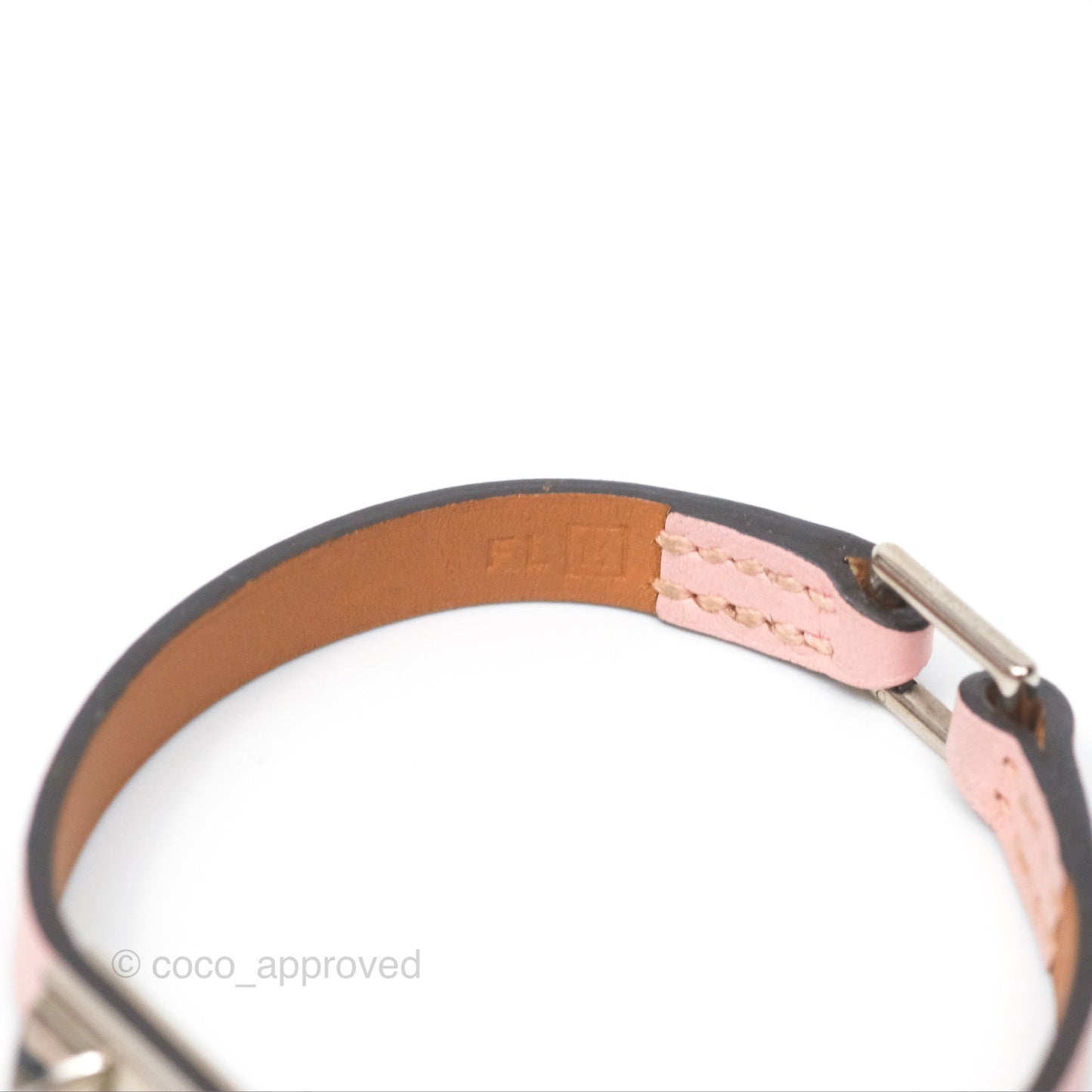 Hermès Rivale Mini Bracelet Rose Sakura Swift Palladium Hardware