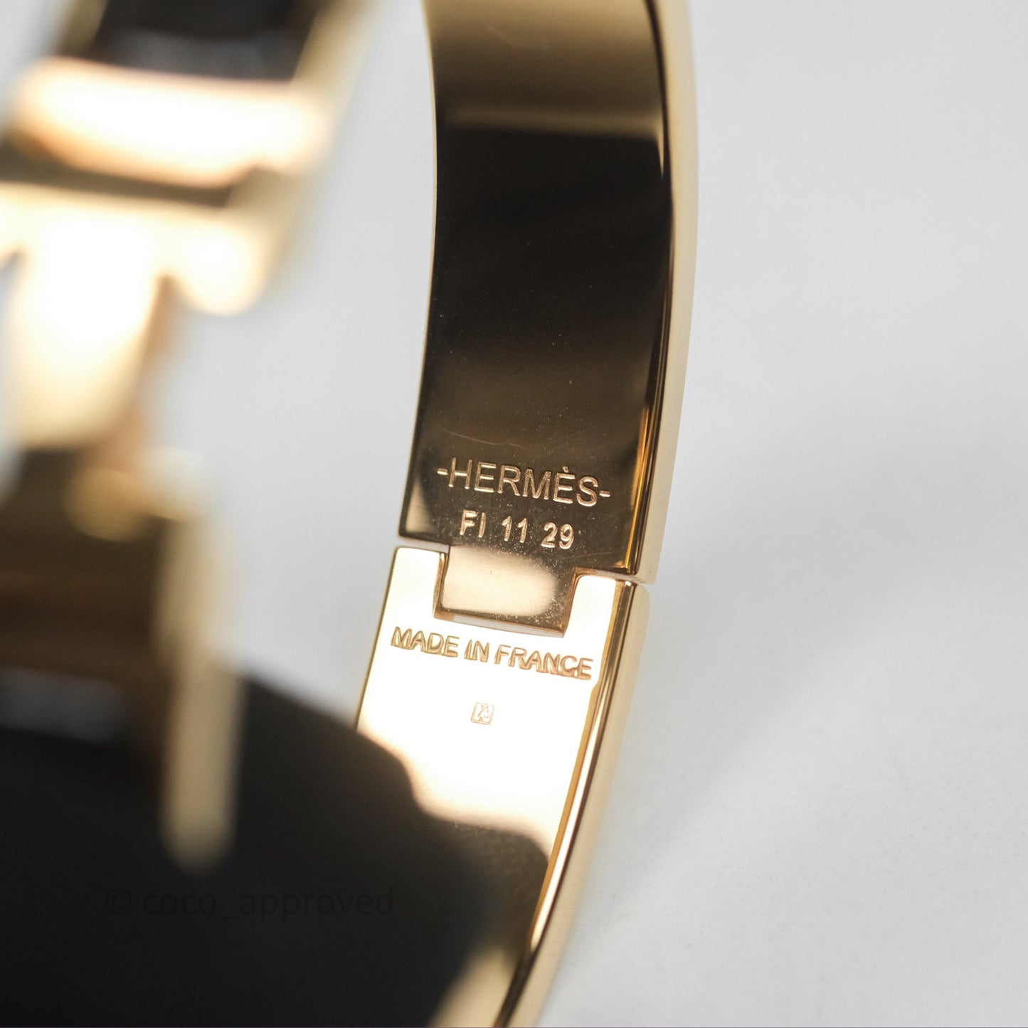 Hermès Clic H Bracelet Black Rose Gold PM