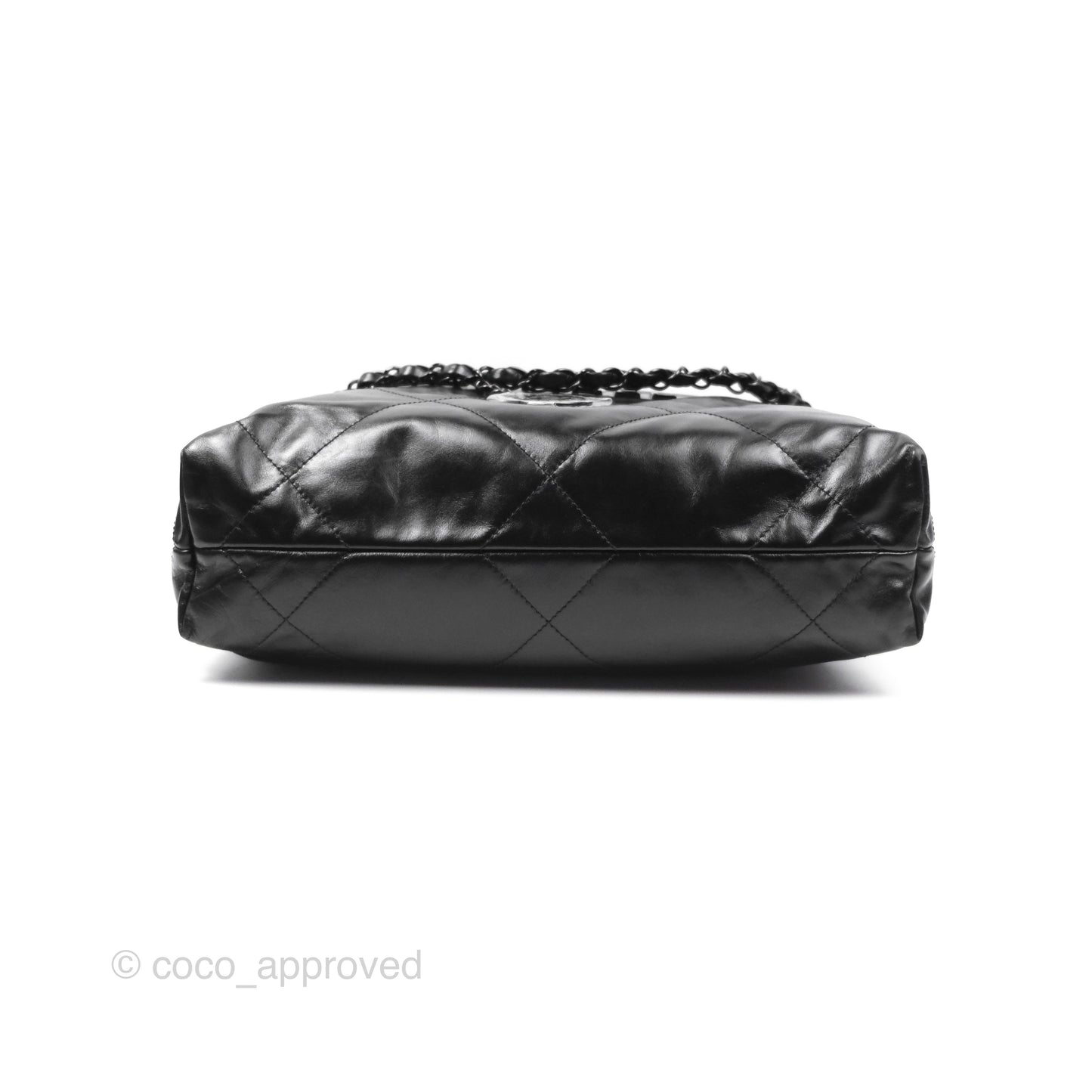 Chanel 22 Small Black Calfskin So Black Hardware