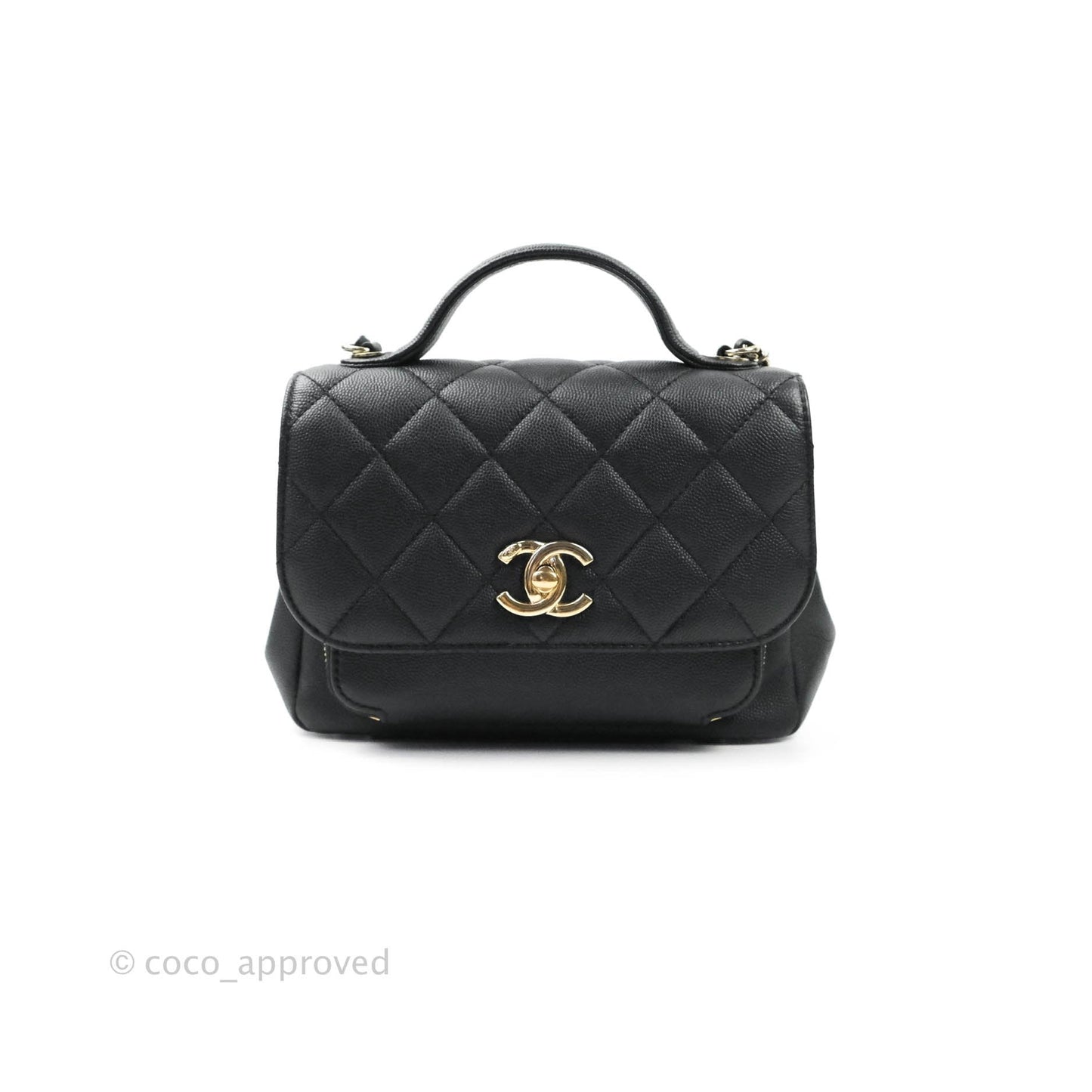 Chanel Quilted Small Business Affinity Flap Black Caviar Gold Hardware