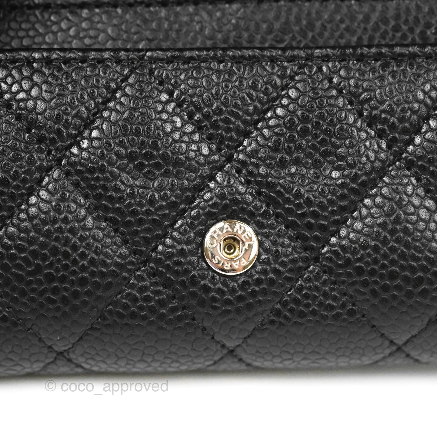 Chanel Classic Flap Card Holder Black Caviar Silver Hardware