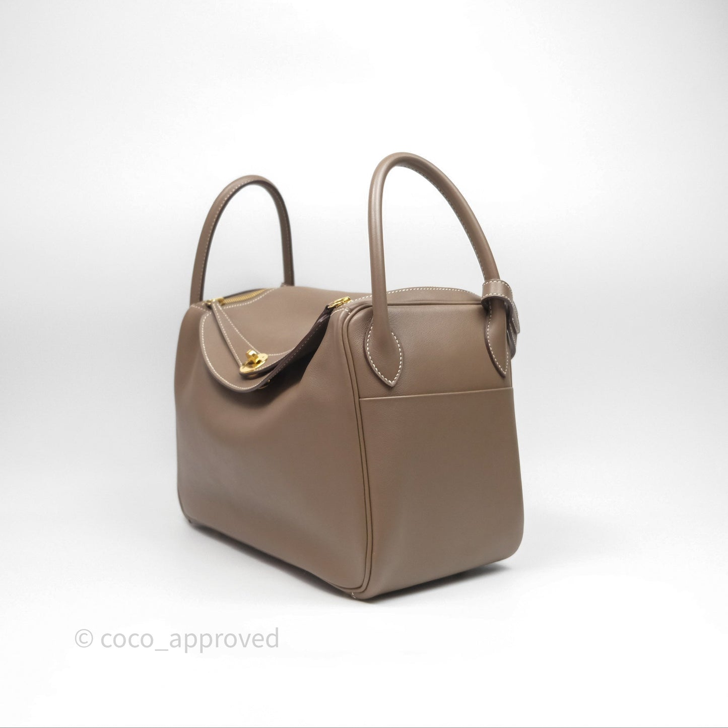 Hermès Lindy 30 Etoupe 18 Swift Gold Hardware