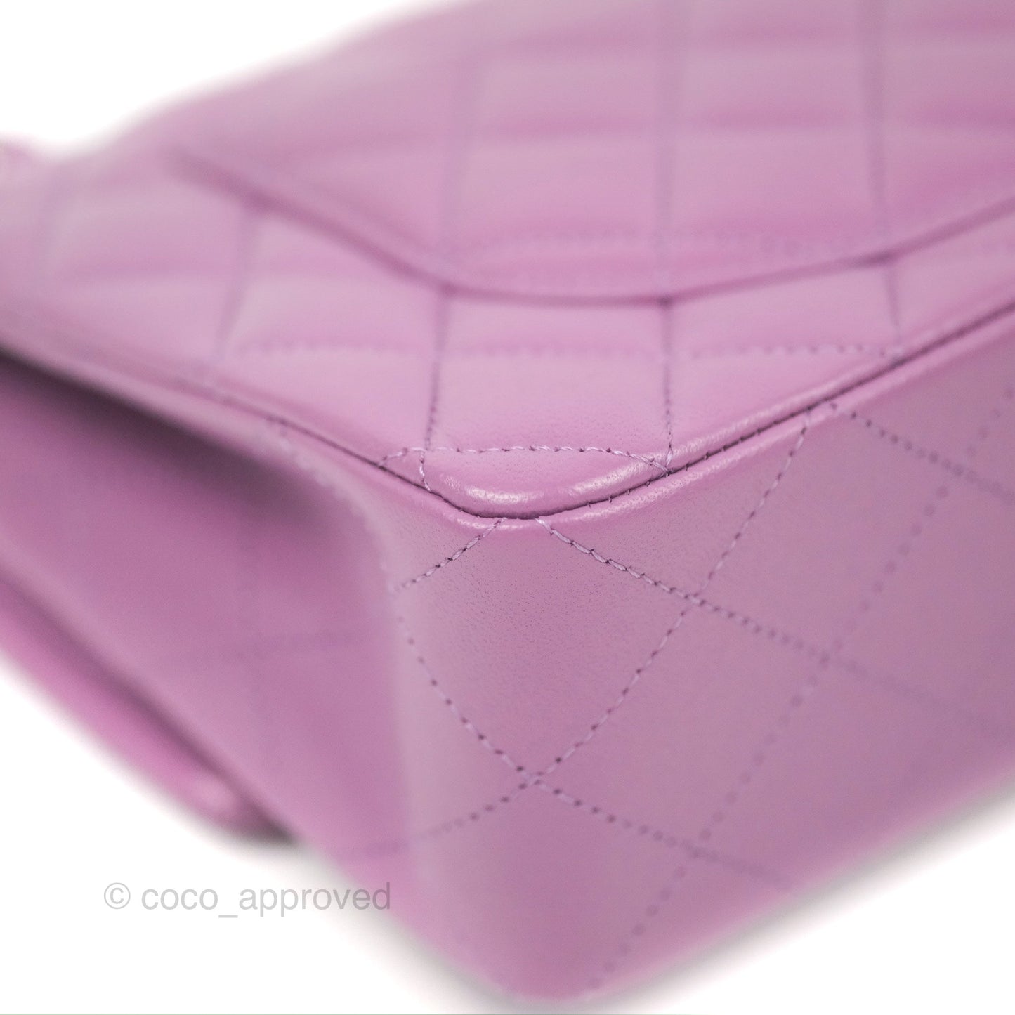 Chanel Small Classic Quilted Flap Purple Lambskin Silver Hardware