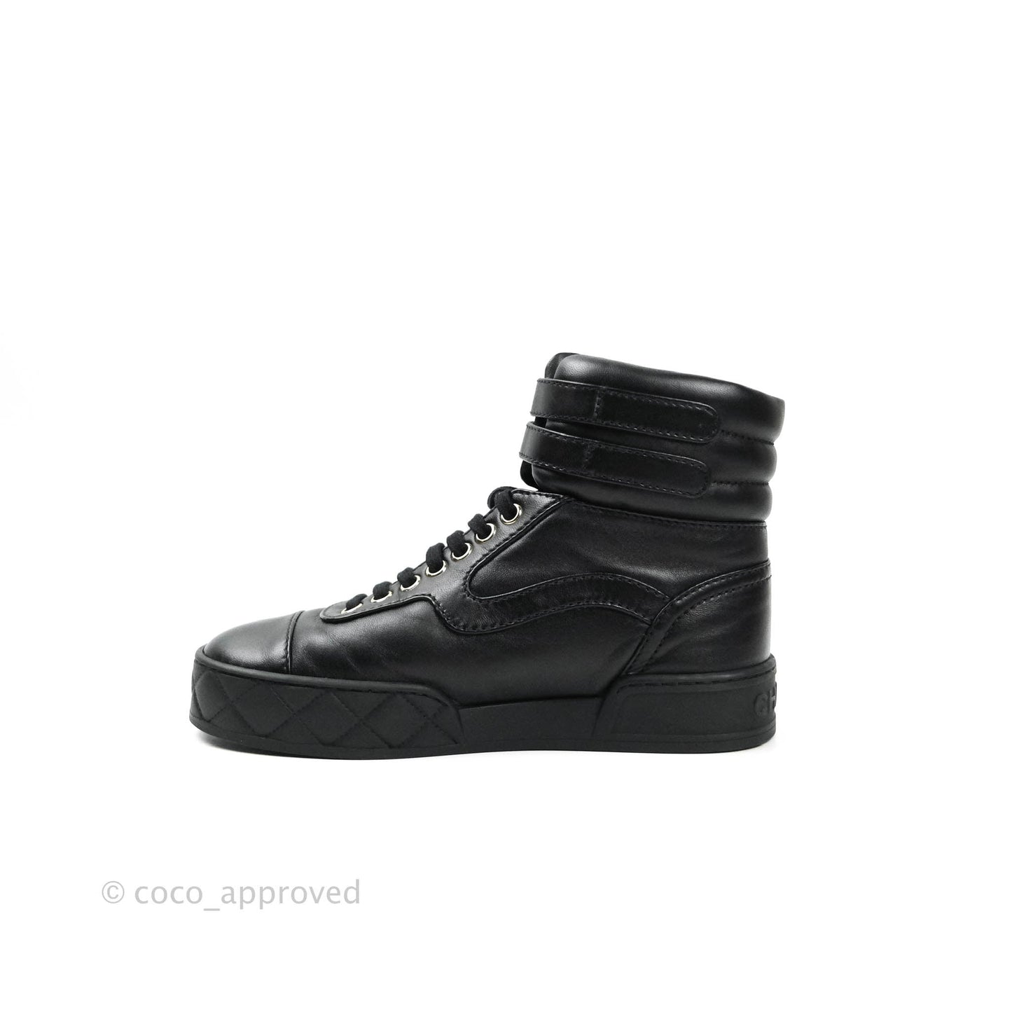 Chanel 2019/20AW Black Ankle Strap Sneakers Lambskin