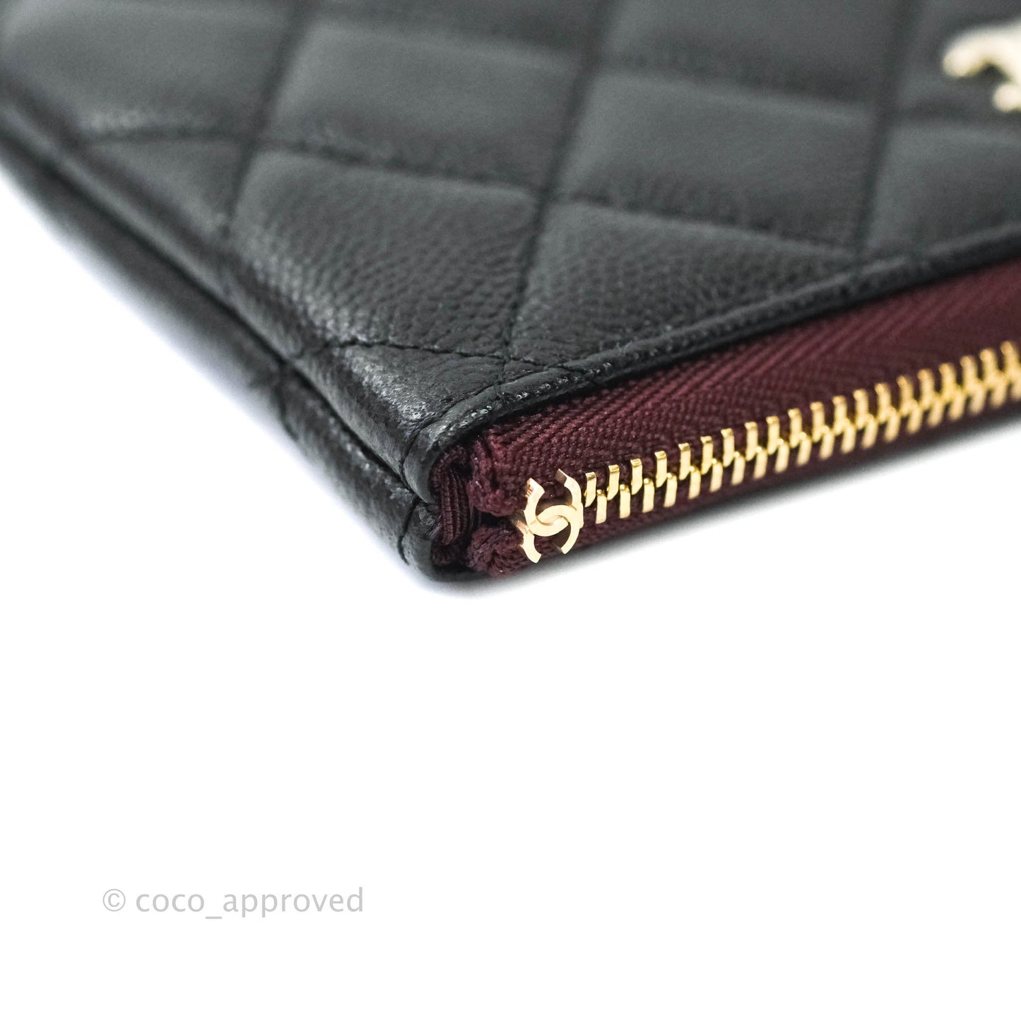 Chanel Quilted Mini O Case Black Caviar Gold Hardware