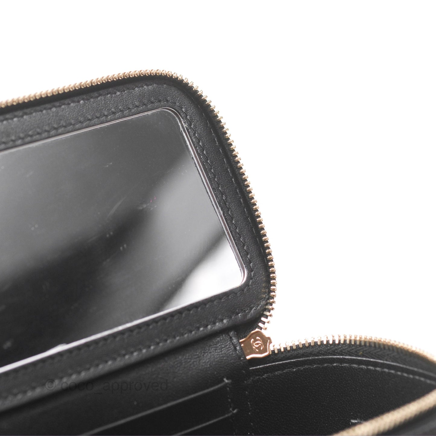 Chanel Top Handle Vanity Rectangular Black Lambskin Gold Hardware
