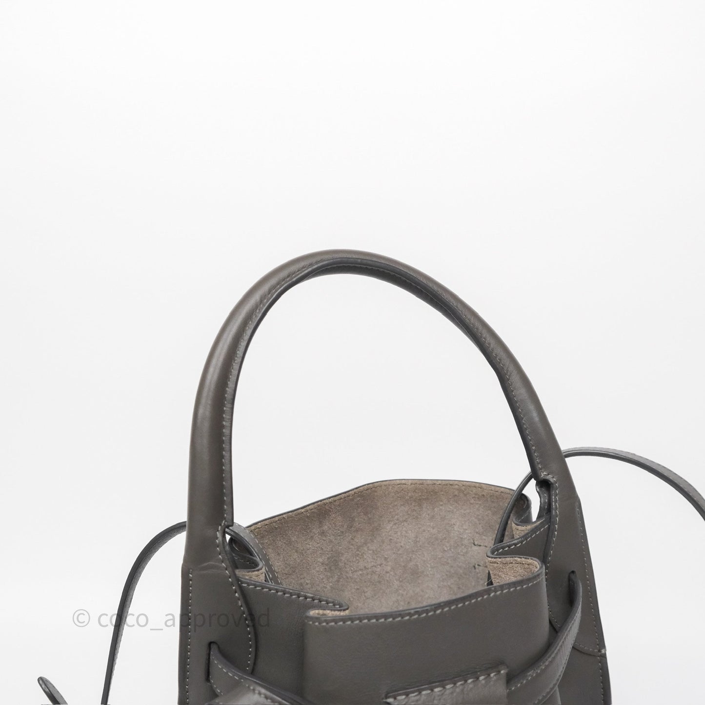 Celine Big Bag Nano Bucket Grey Smooth Calfskin