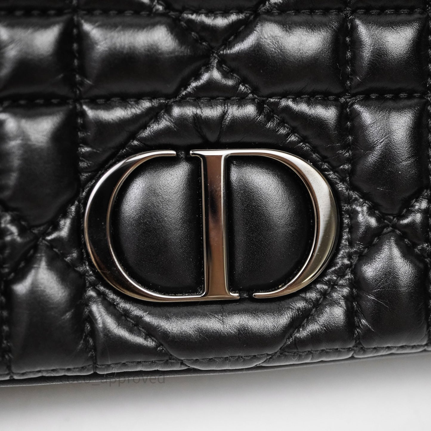 Christian Dior Mini Caro Bag Black Macrocannage