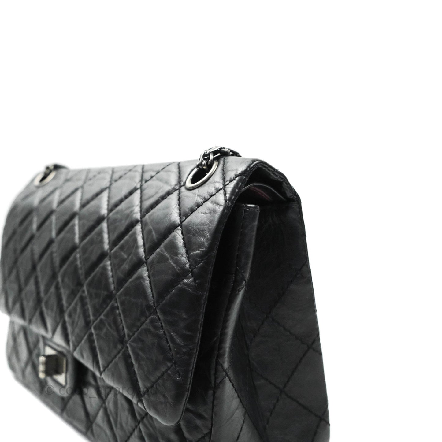 Chanel Reissue Quilted Aged Calfskin Black Ruthenium Hardware 226