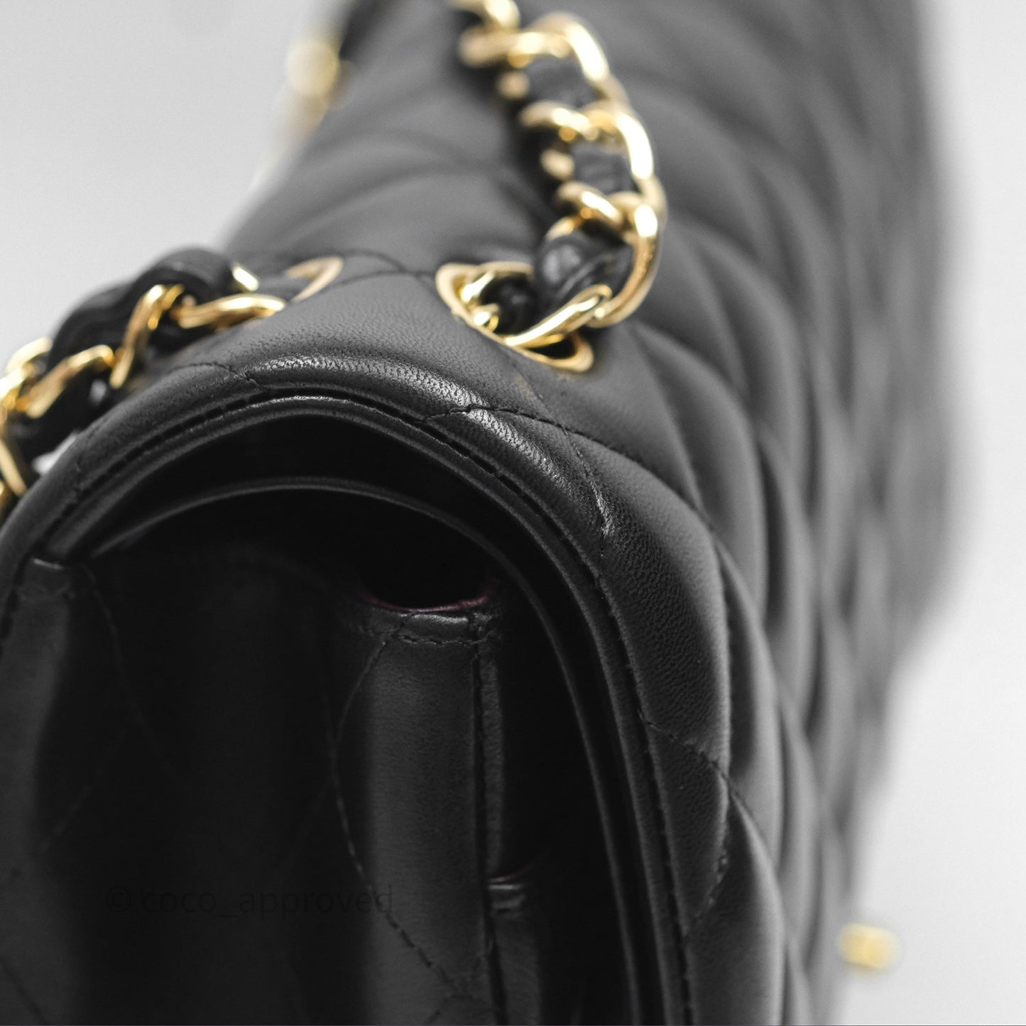 Chanel Jumbo Double Flap Black Lambskin Gold Hardware