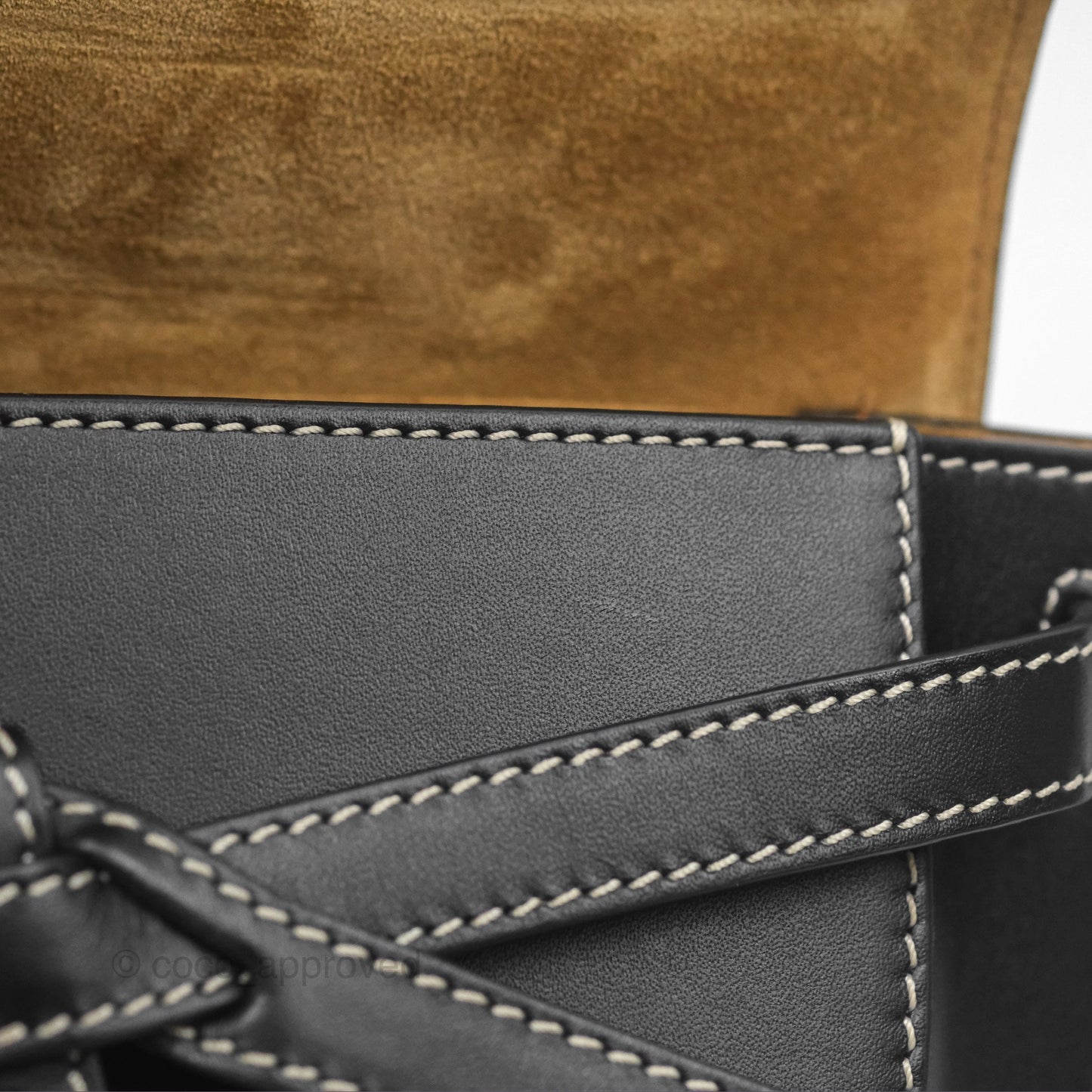 Loewe Mini Gate Belt Bag in Soft Calfskin Black