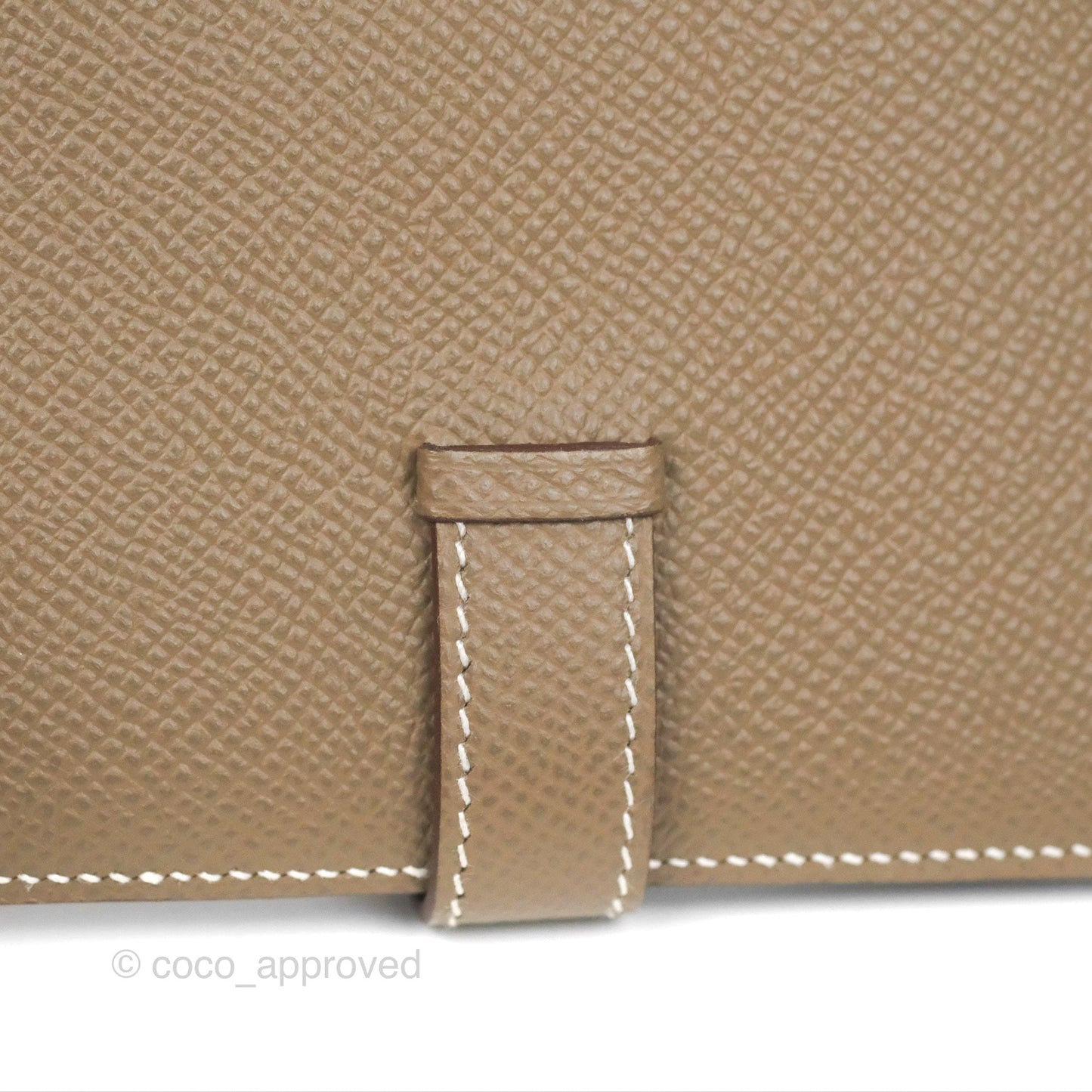 Hermes Bearn Compact Wallet Etoupe Epsom Palladium Hardware