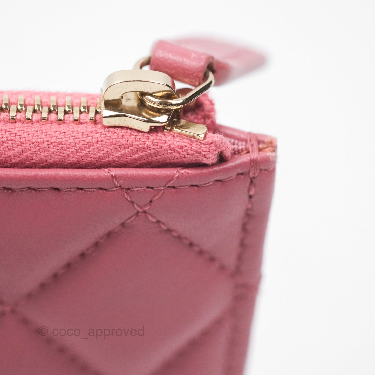 Chanel Boy Long Pouch Wallet Dusty Pink Lambskin Aged Gold Hardware