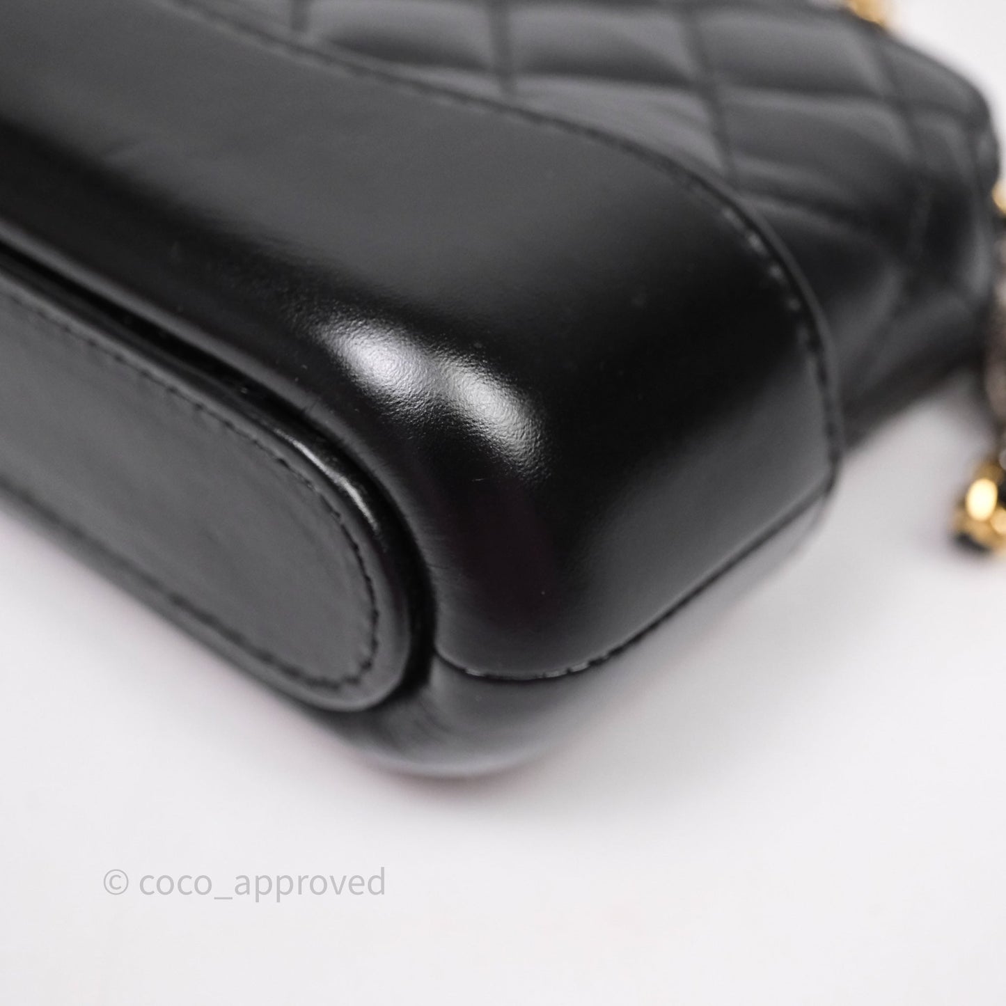 Chanel Gabrielle Clutch With Chain Aged Calfskin Black Mixed Hardware