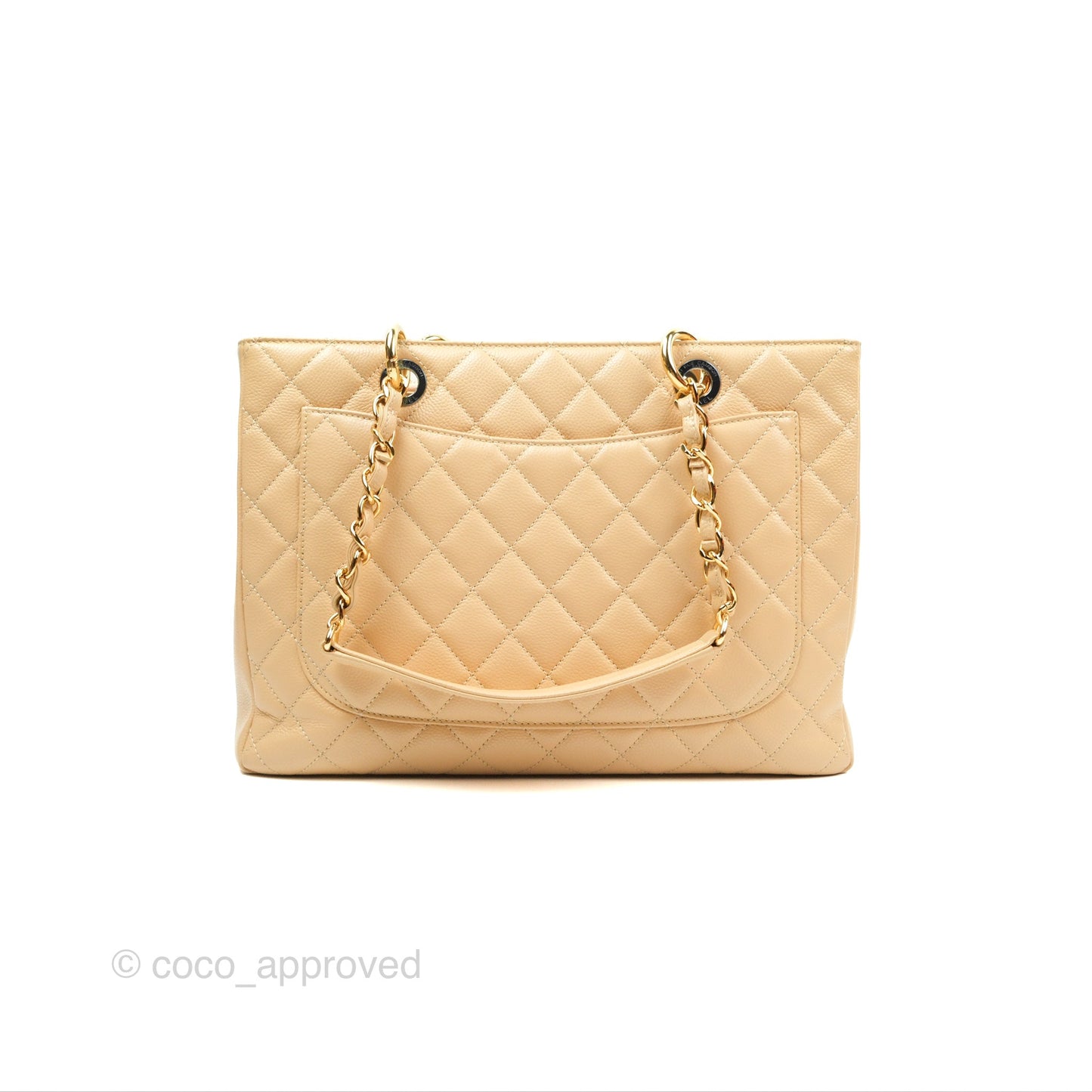 Chanel GST Beige Caviar Gold Hardware