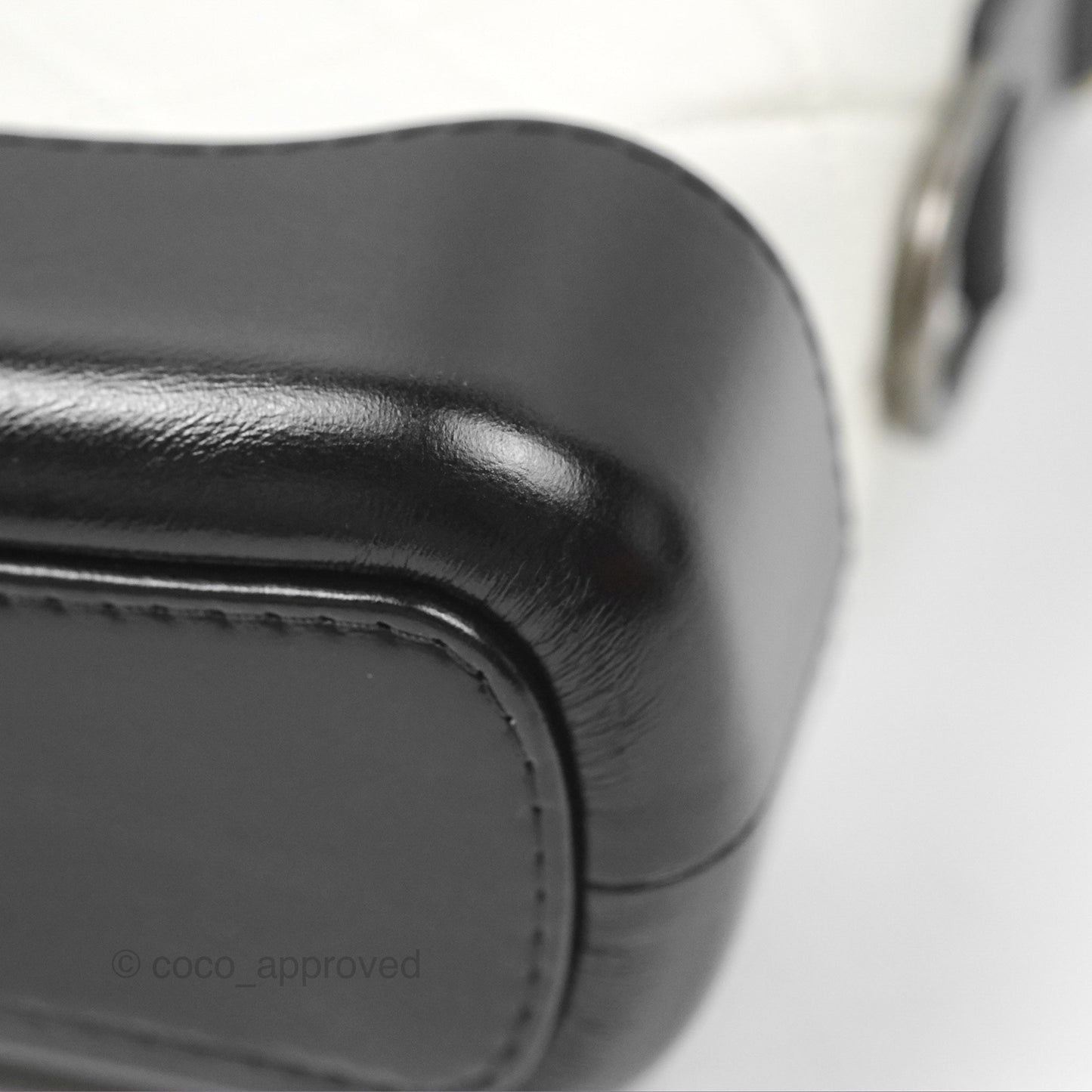 Chanel Small Gabrielle Hobo Quilted Black White Aged Calfskin