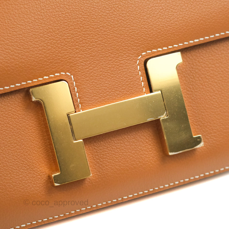 Hermès Constance 24 Gold Evercolor Gold Hardware
