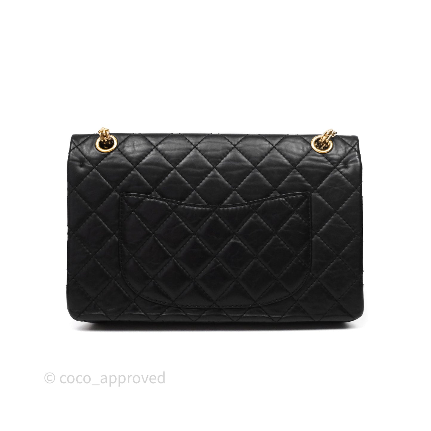 Chanel Reissue Quilted Aged Calfskin Black Gold Hardware 226