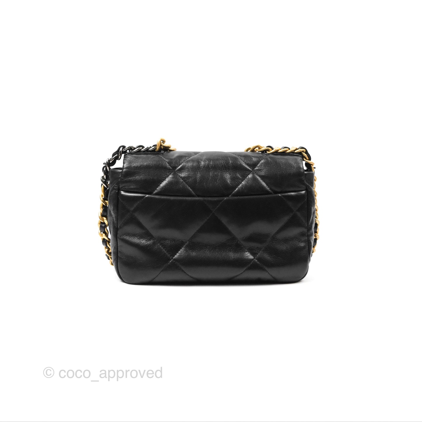 Chanel 19 Small Black Goatskin Mixed Hardware