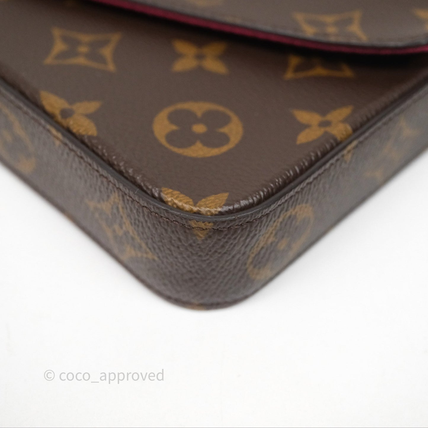 Louis Vuitton Félicie Pochette Clutch Monogram Canvas Gold Hardware