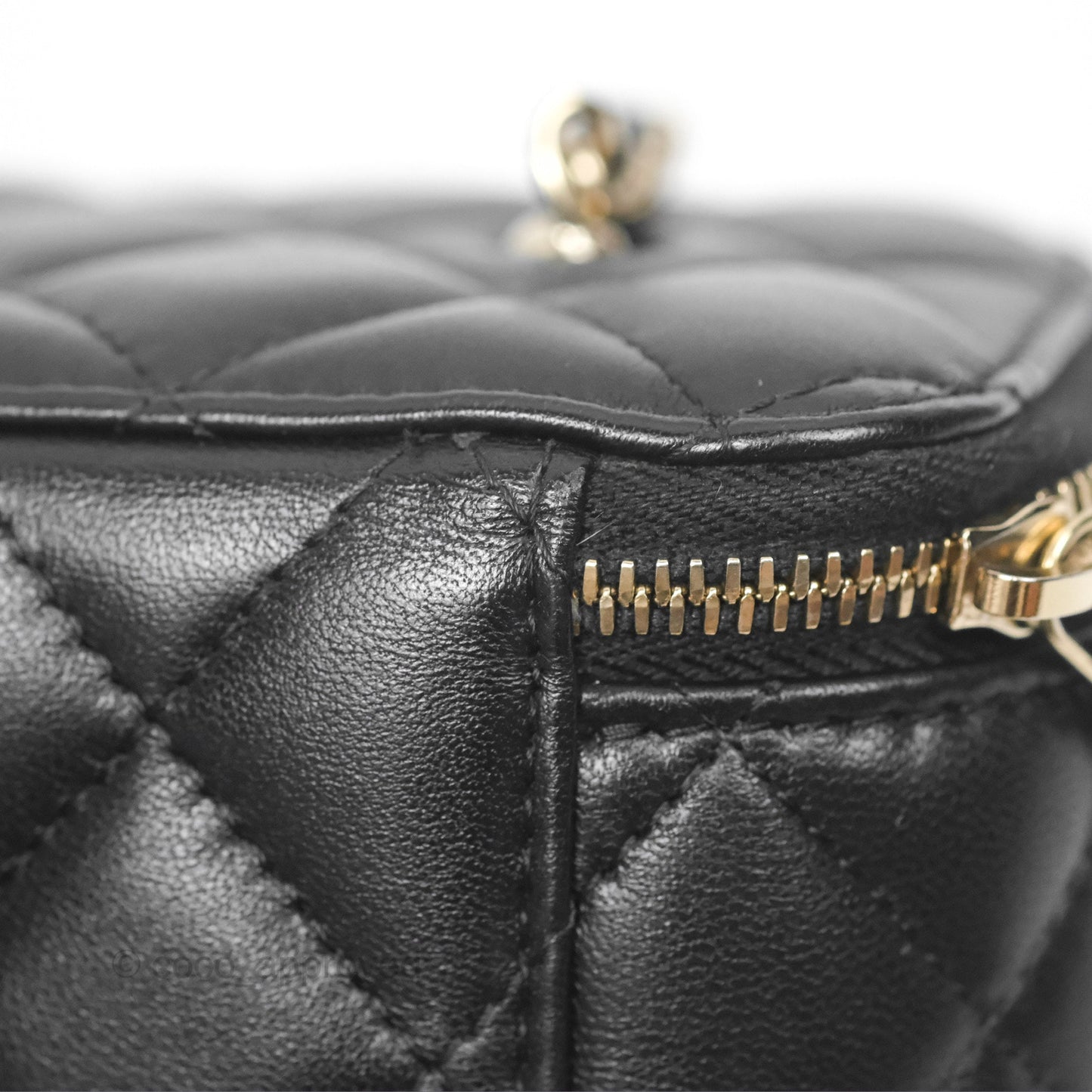 Chanel Ball Crush Vanity with Chain Black Lambskin Gold Hardware