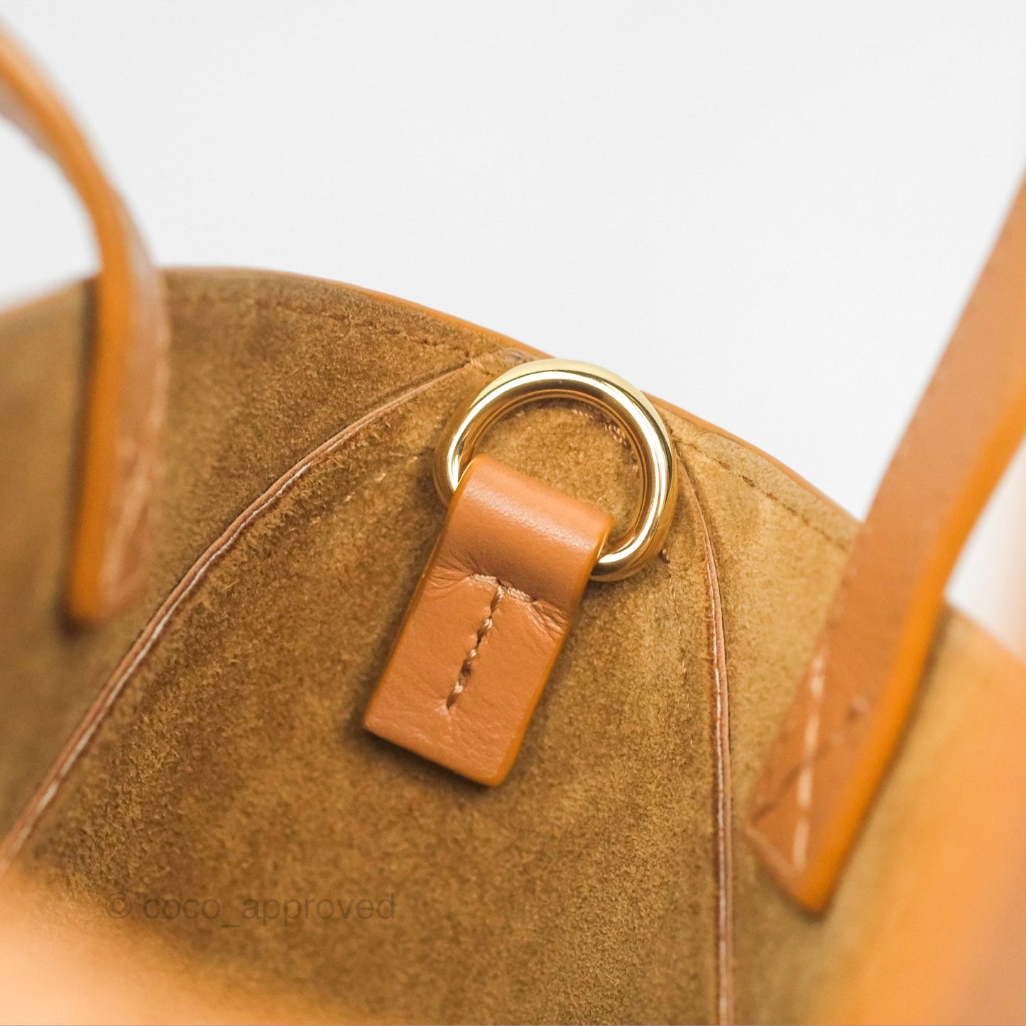 Loewe Mini Puzzle Fold Tote In Shiny Calfskin Warm Desert