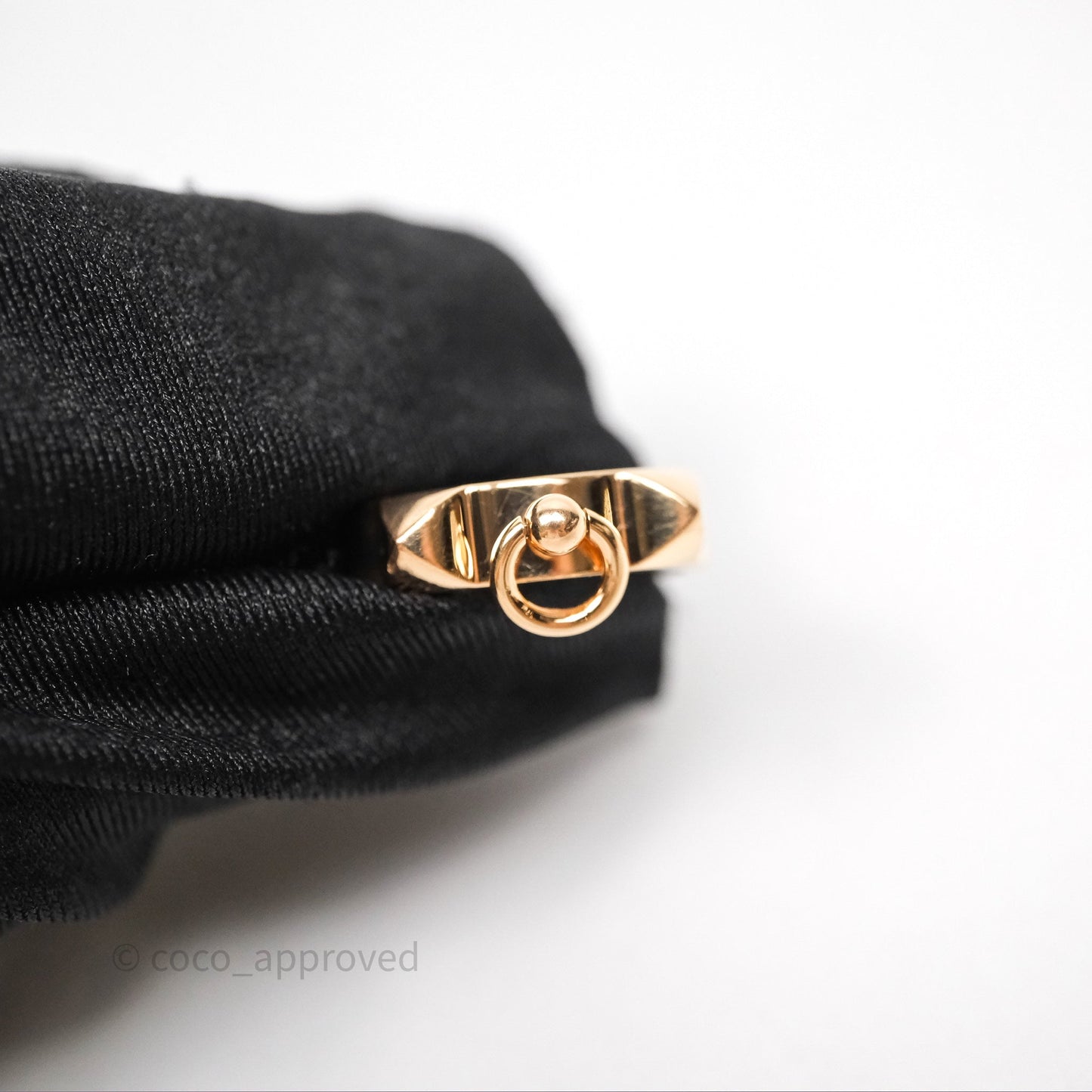 Hermes Collier de Chien Ring PM Rose Gold Size 52