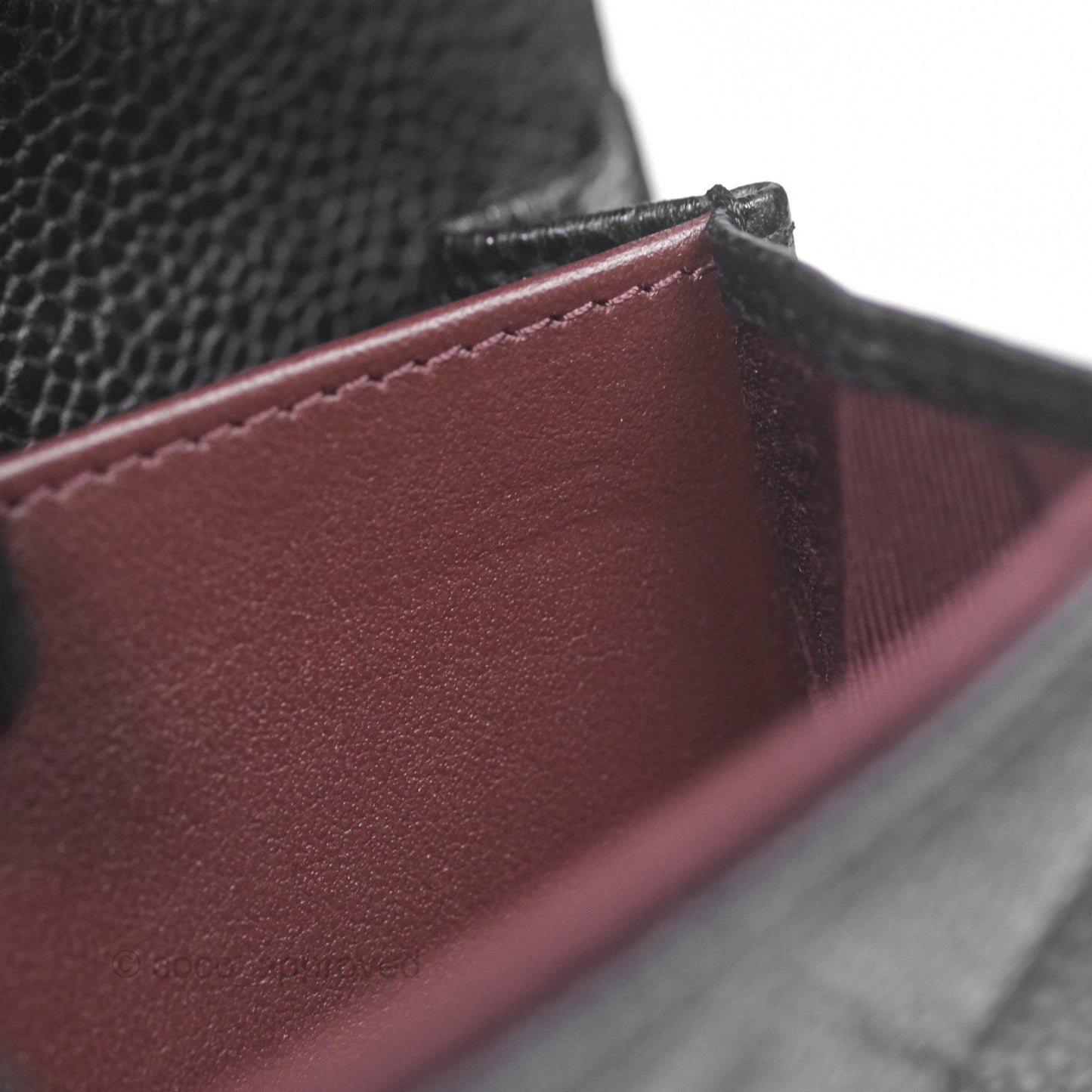 Chanel Caviar Quilted Flap Card Holder Black Gold Hardware