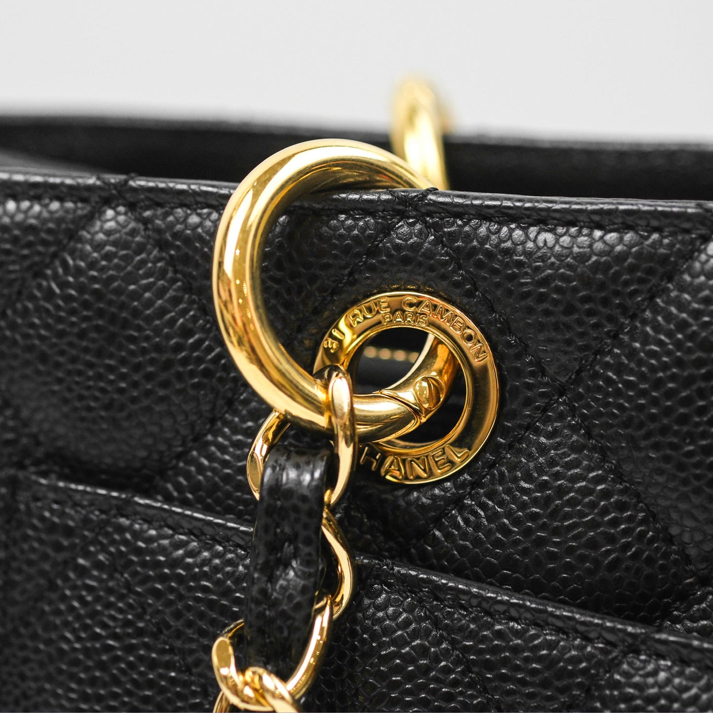 Chanel GST Black Caviar Gold Hardware