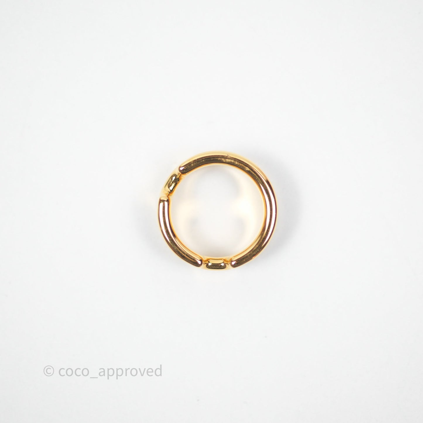 Hermès Olympe Ring Small Model Etoupe 18 Epsom Gold Hardware