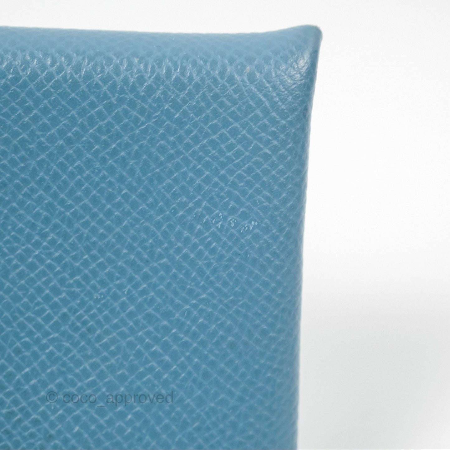 Hermès Calvi Card Holder Blue Epsom