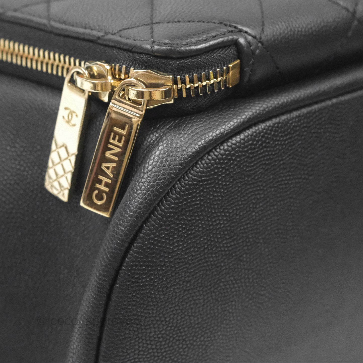 Chanel Quilted Business Affinity Backpack Black Caviar Gold Hardware