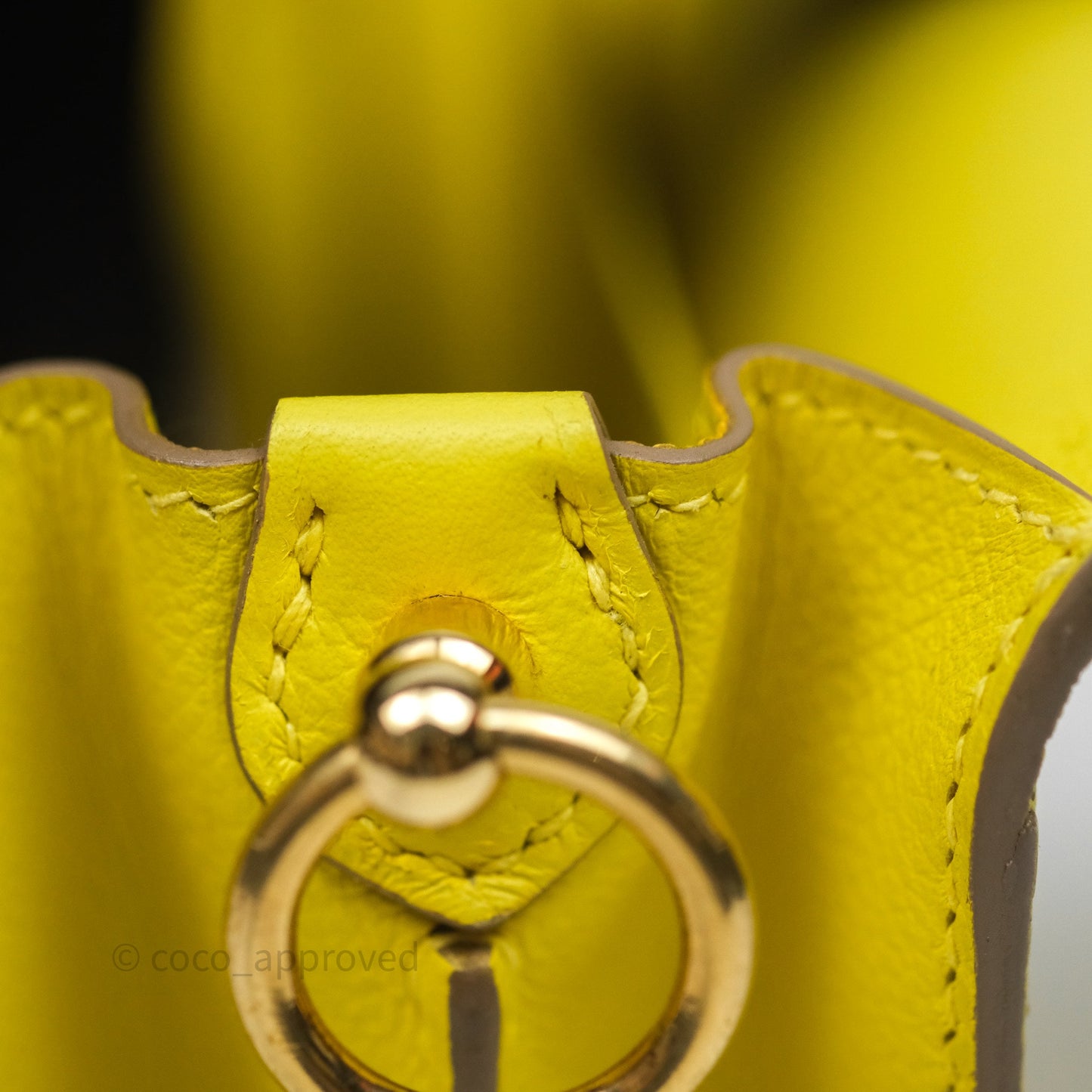 Hermès Roulis Mini 18 Lime 9R Evercolor Gold Hardware