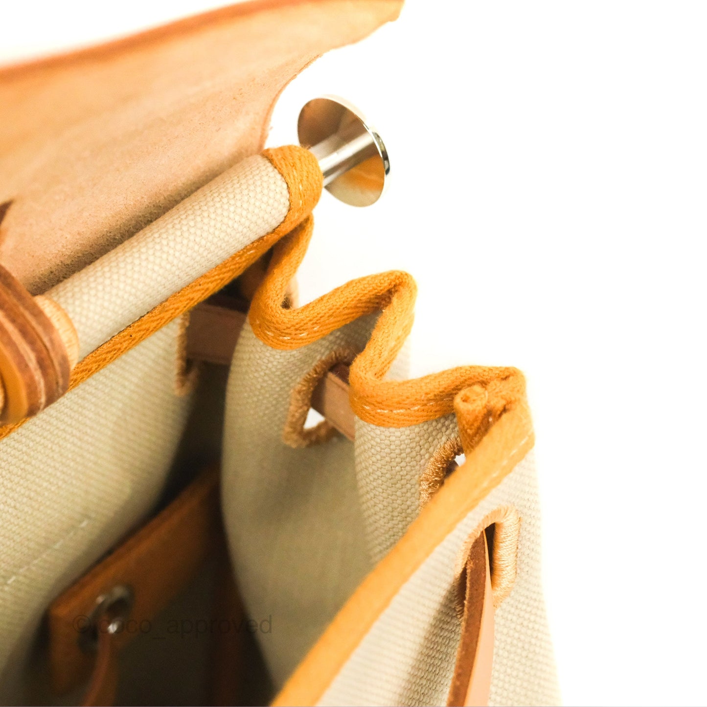 Hermès Herbag Zip 31 Retourne Natural Canvas Palladium Hardware
