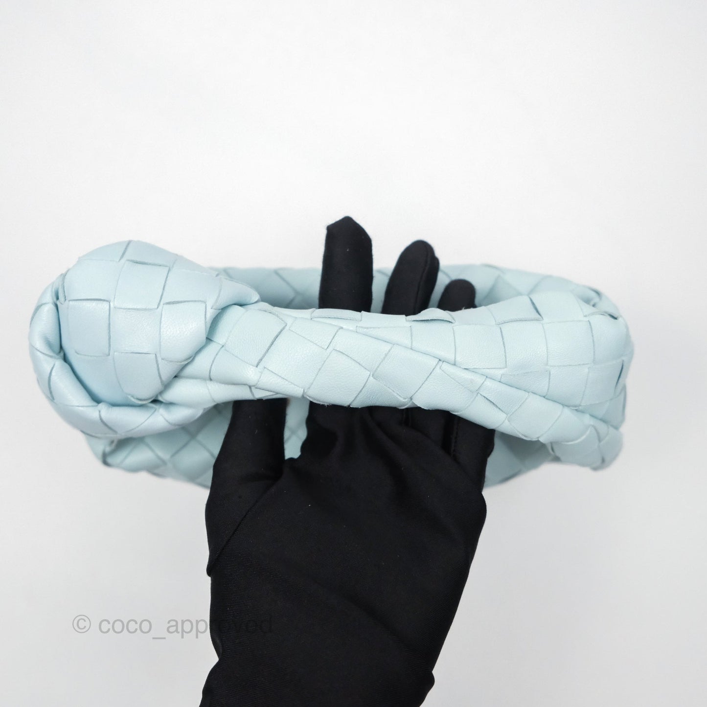 Bottega Veneta Mini Jodie Bag Teal Washed Intrecciato Lambskin