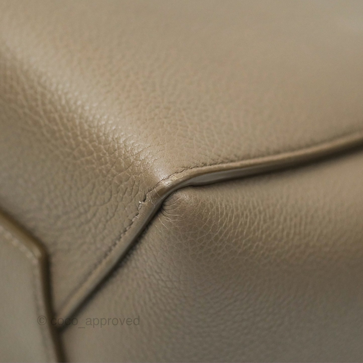Celine Small Sangle Bucket Bag Taupe Grained Calfskin Gold Hardware