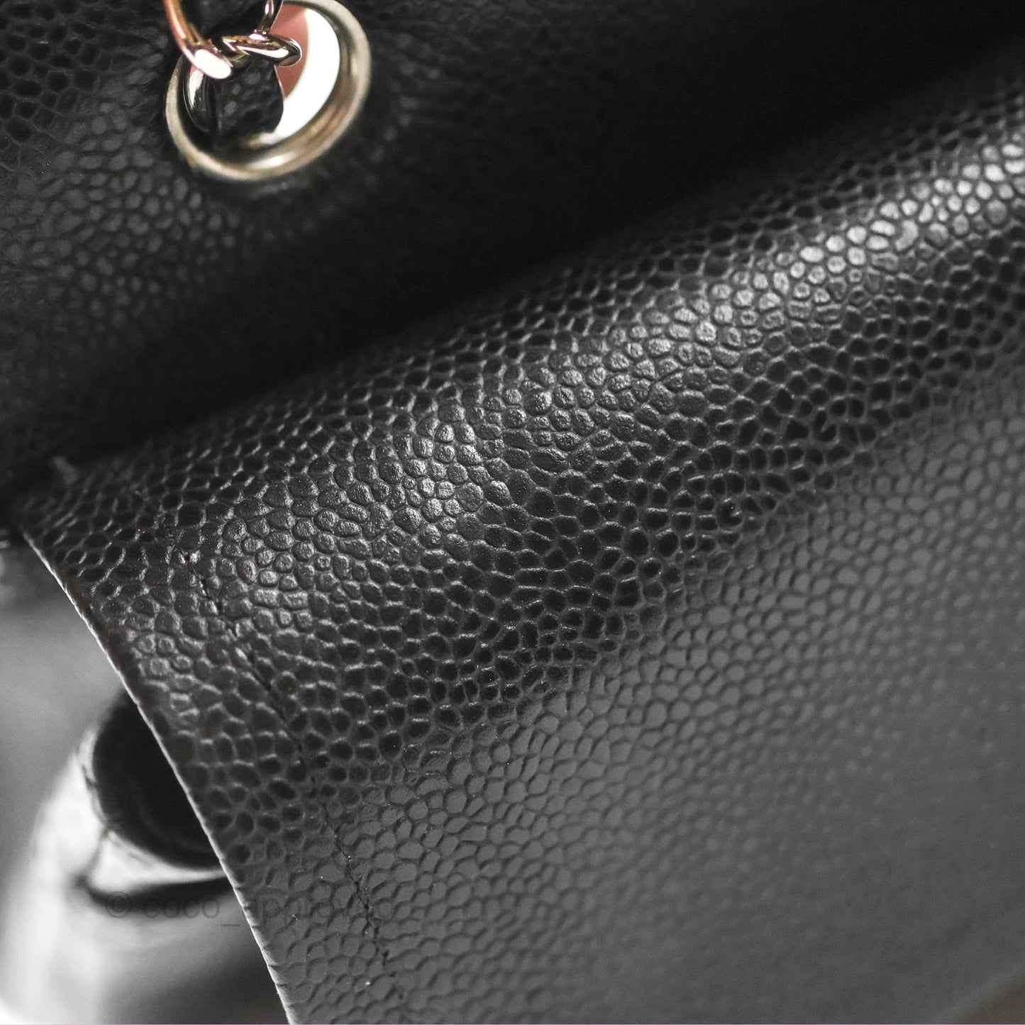 Chanel Classic M/L Medium Flap Quilted Black Caviar Silver Hardware