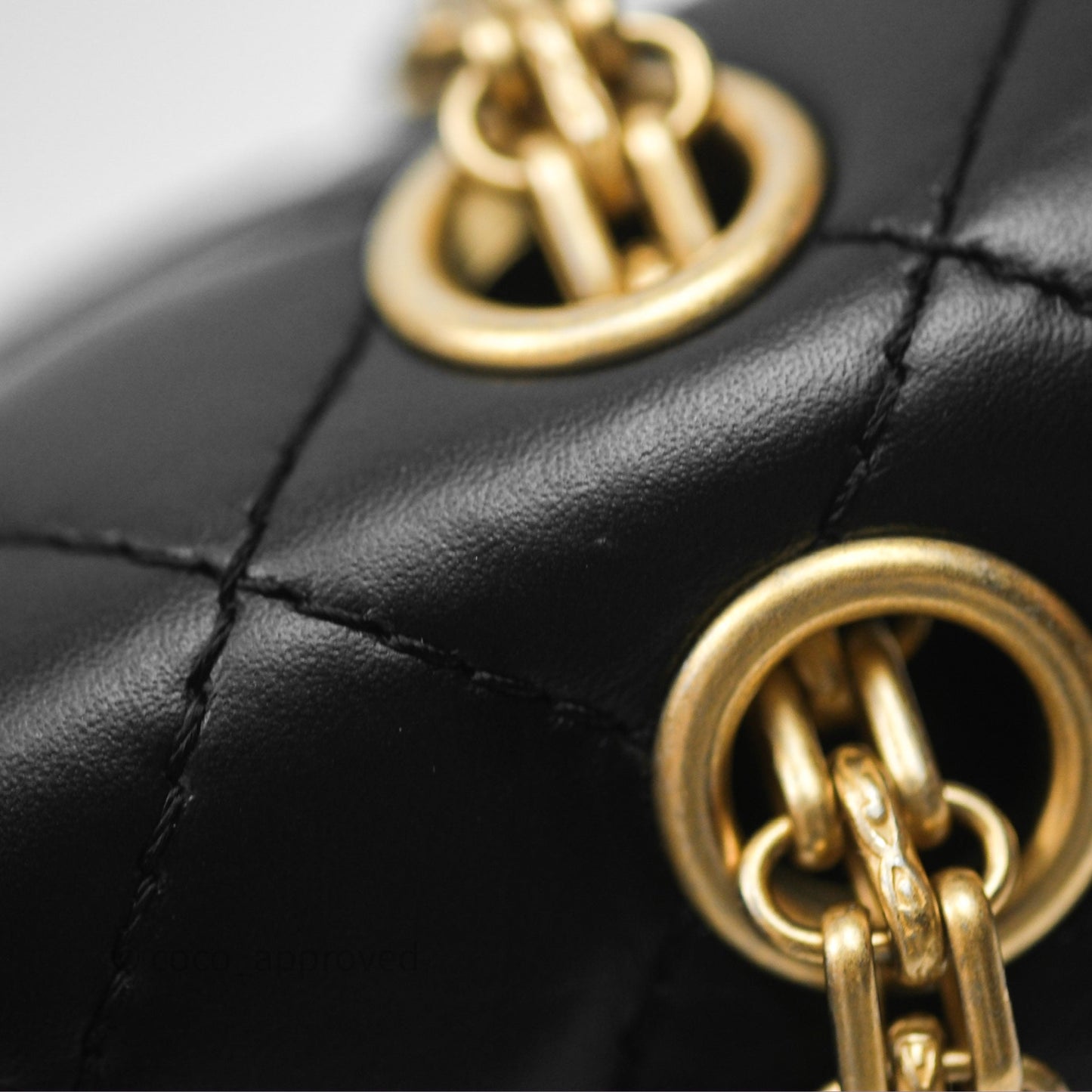Chanel Mini Reissue 224 Black Aged Calfskin Gold Hardware