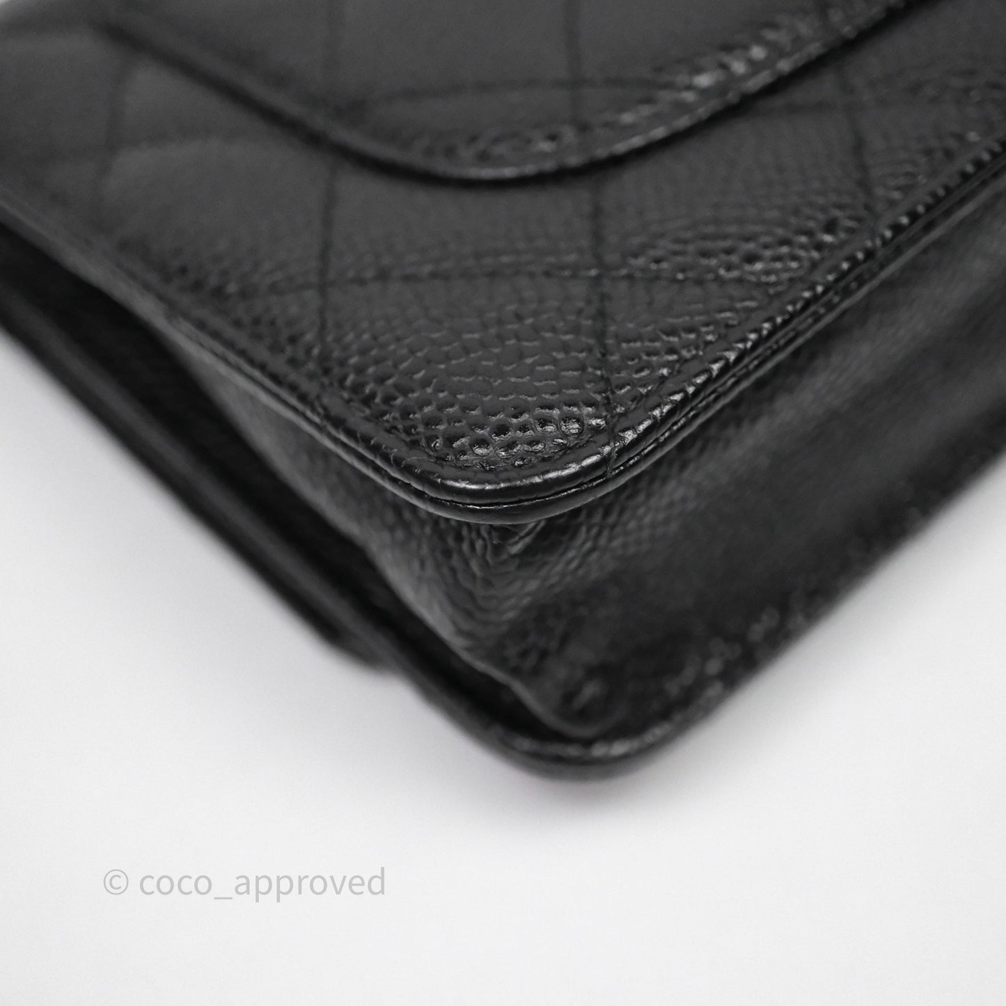 Chanel Quilted Classic WOC Black Caviar Silver Hardware
