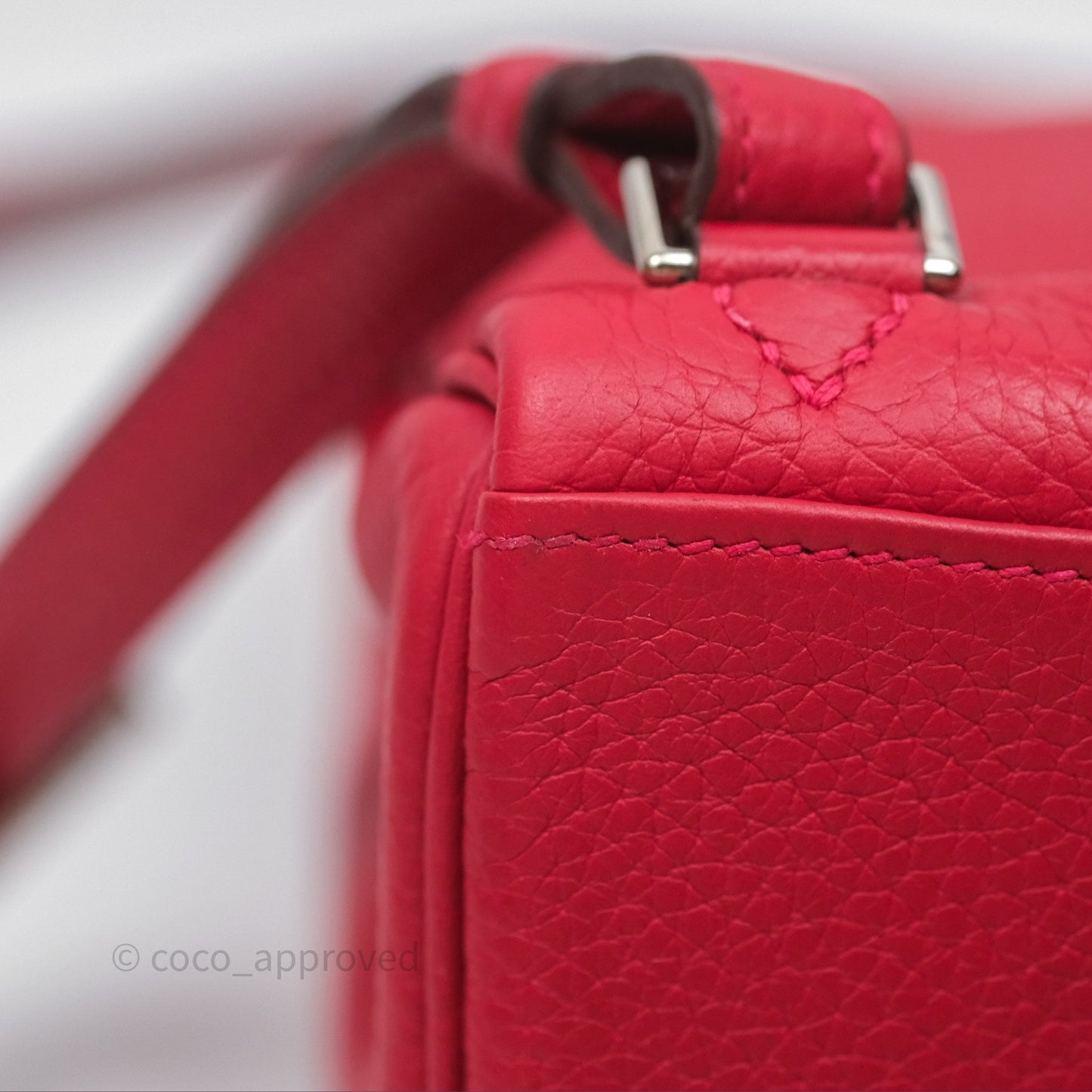 Hermès Kelly Ado Backpack Red Rouge Clemence Palladium Hardware