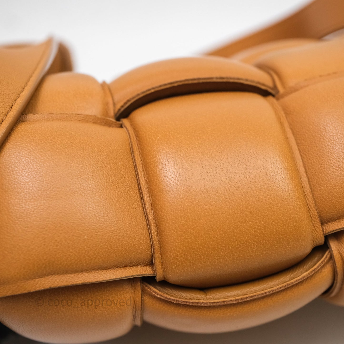 Bottega Veneta Padded Cassette Camel Lambskin