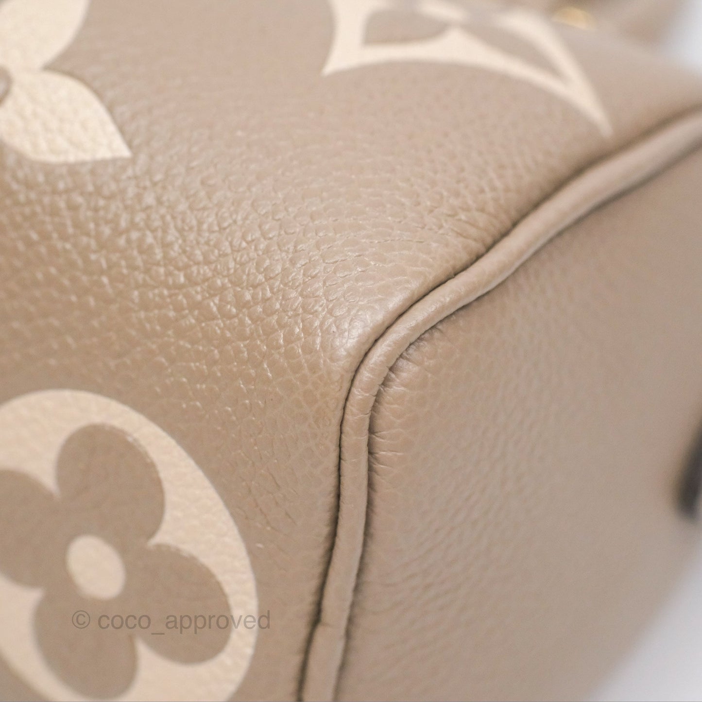 Louis Vuitton Nano Speedy Monogram Empreinte Dove/Cream