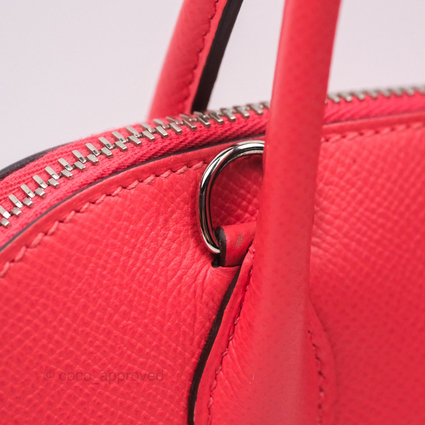 Hermès Bolide 27 Rose Jaipur T5 Epsom Palladium Hardware