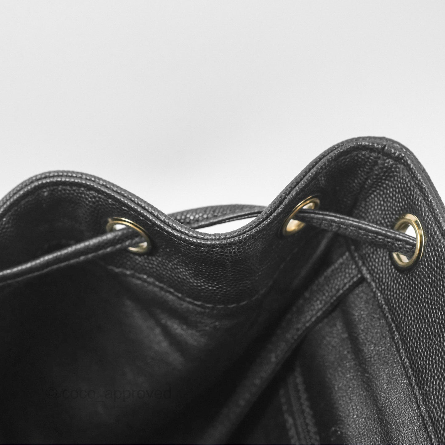 Chanel Quilted Business Affinity Backpack Black Caviar Gold Hardware
