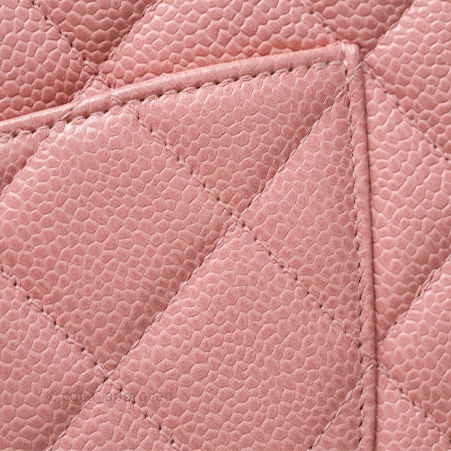 Chanel Vintage Mini CC Boston Bag Sakura Pink Caviar Gold Hardware